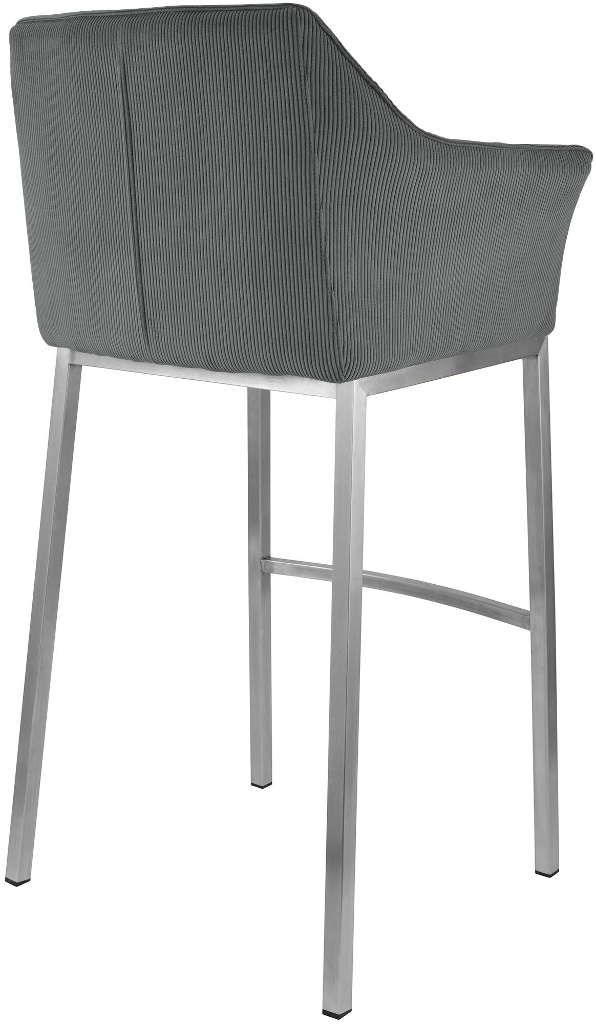 Sgabello Bar Damaso con Rivestimento In Corda e Base a Quattro Gambe