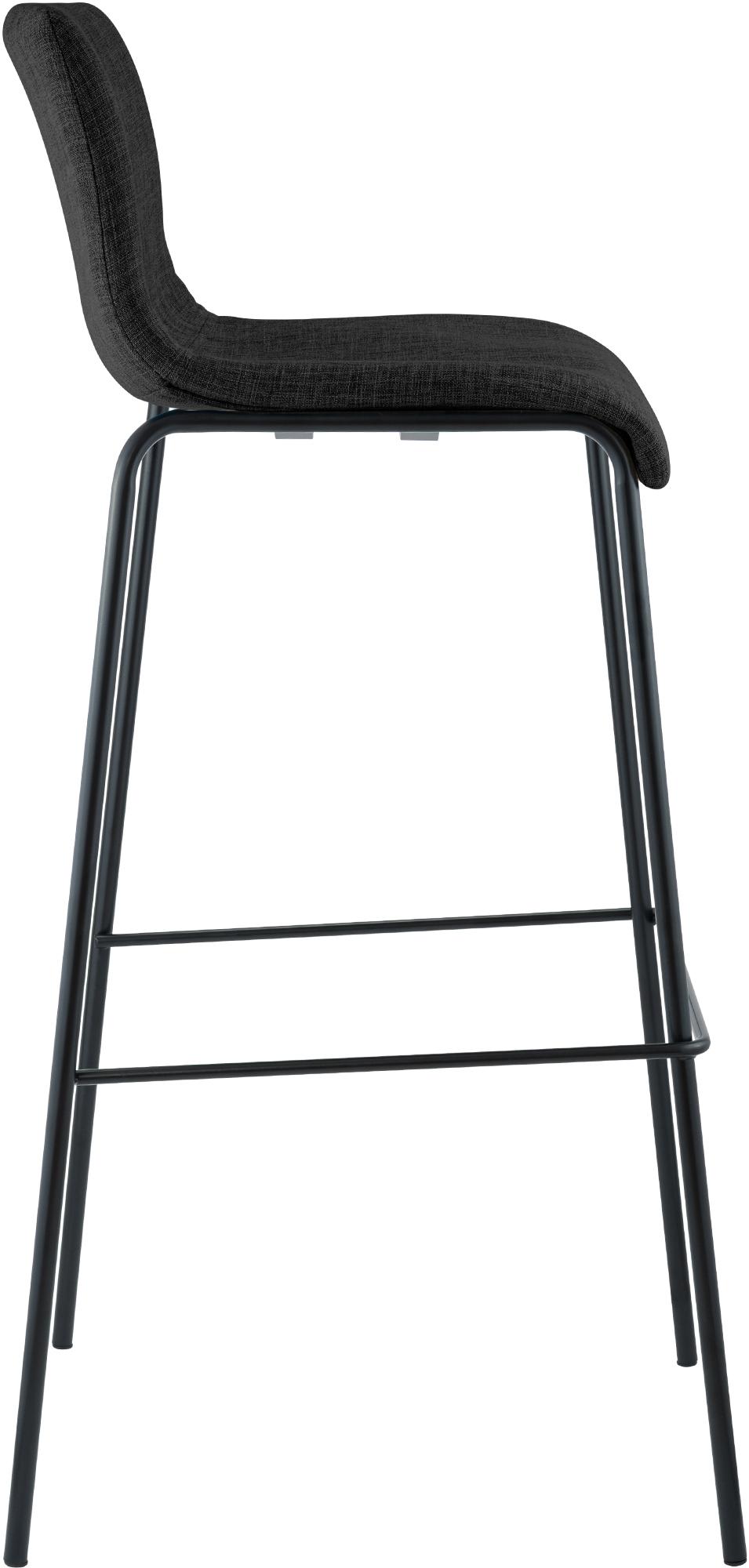Set da 2 sgabelli da bar Hover in tessuto con base a 4 gambe