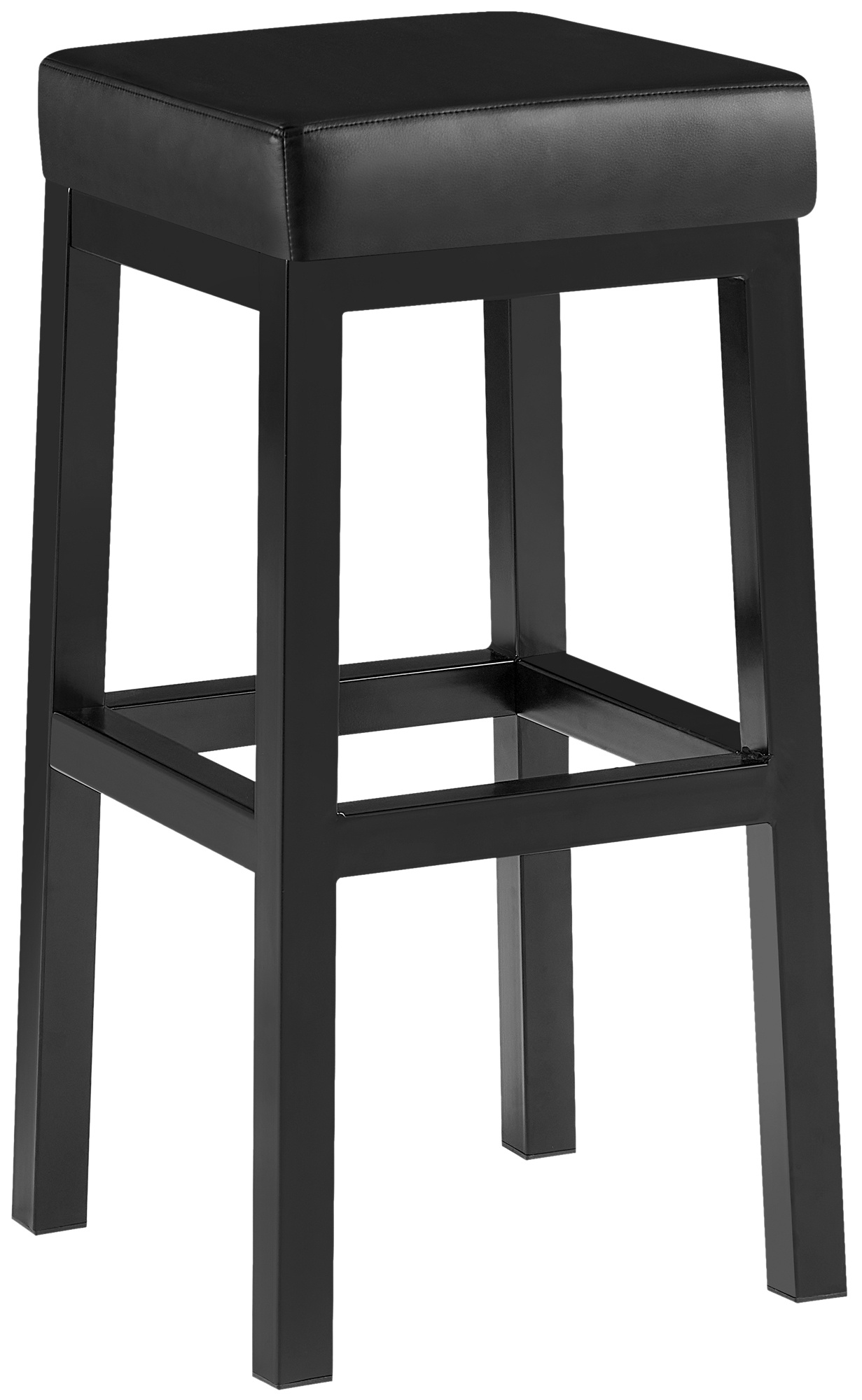 Sgabello Taylor Rivestimento in similpelle Altezza seduta 78 cm Struttura in metallo nero