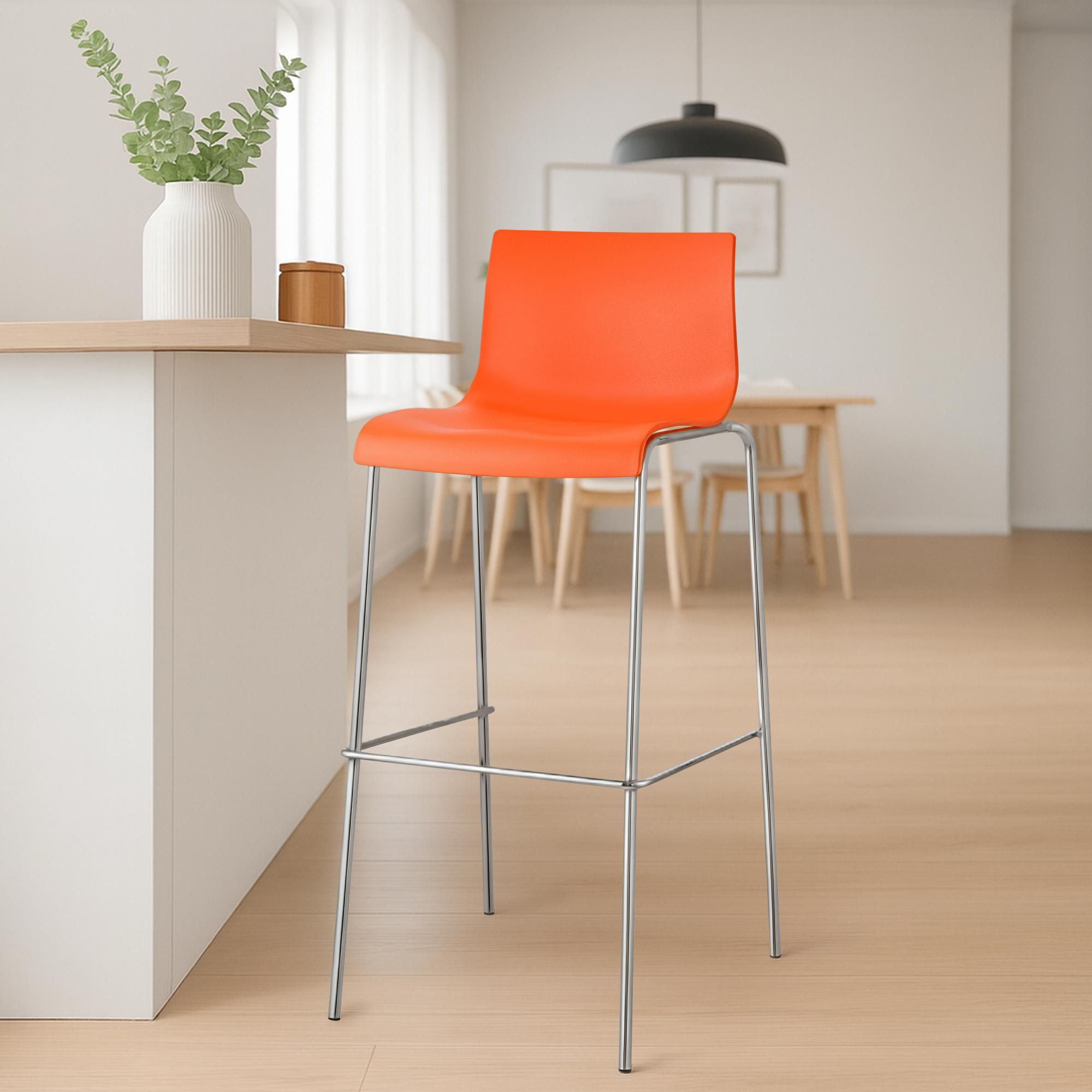 Sgabello da Bar Hover Plastica Struttura a 4 Gambe
