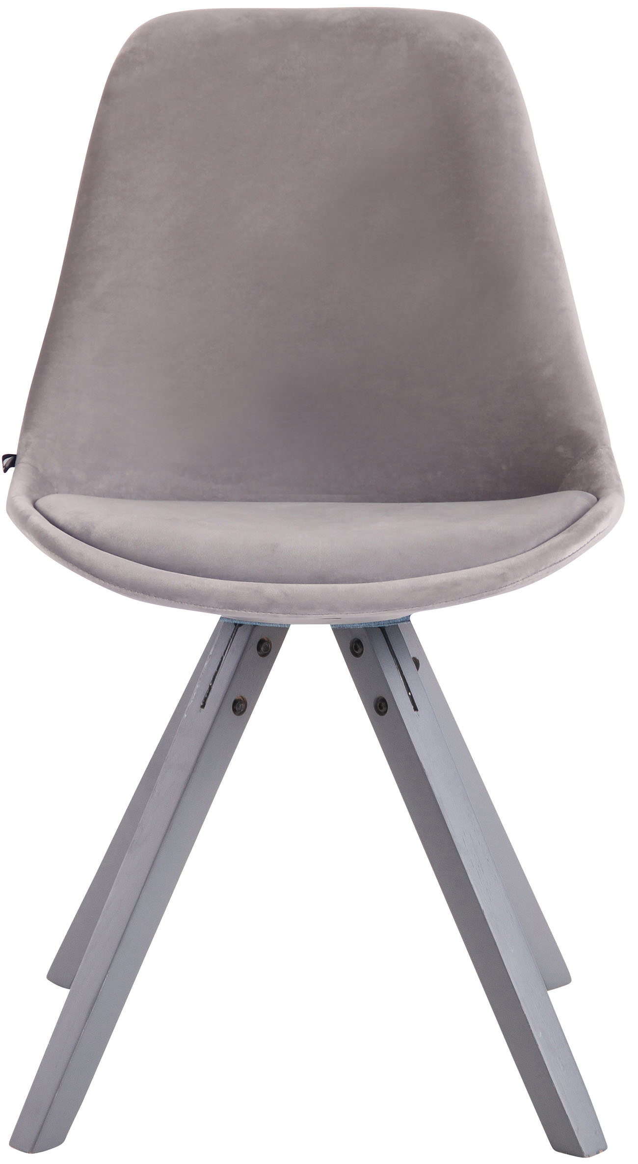 Sedia Toulouse in velluto gambe quadrate