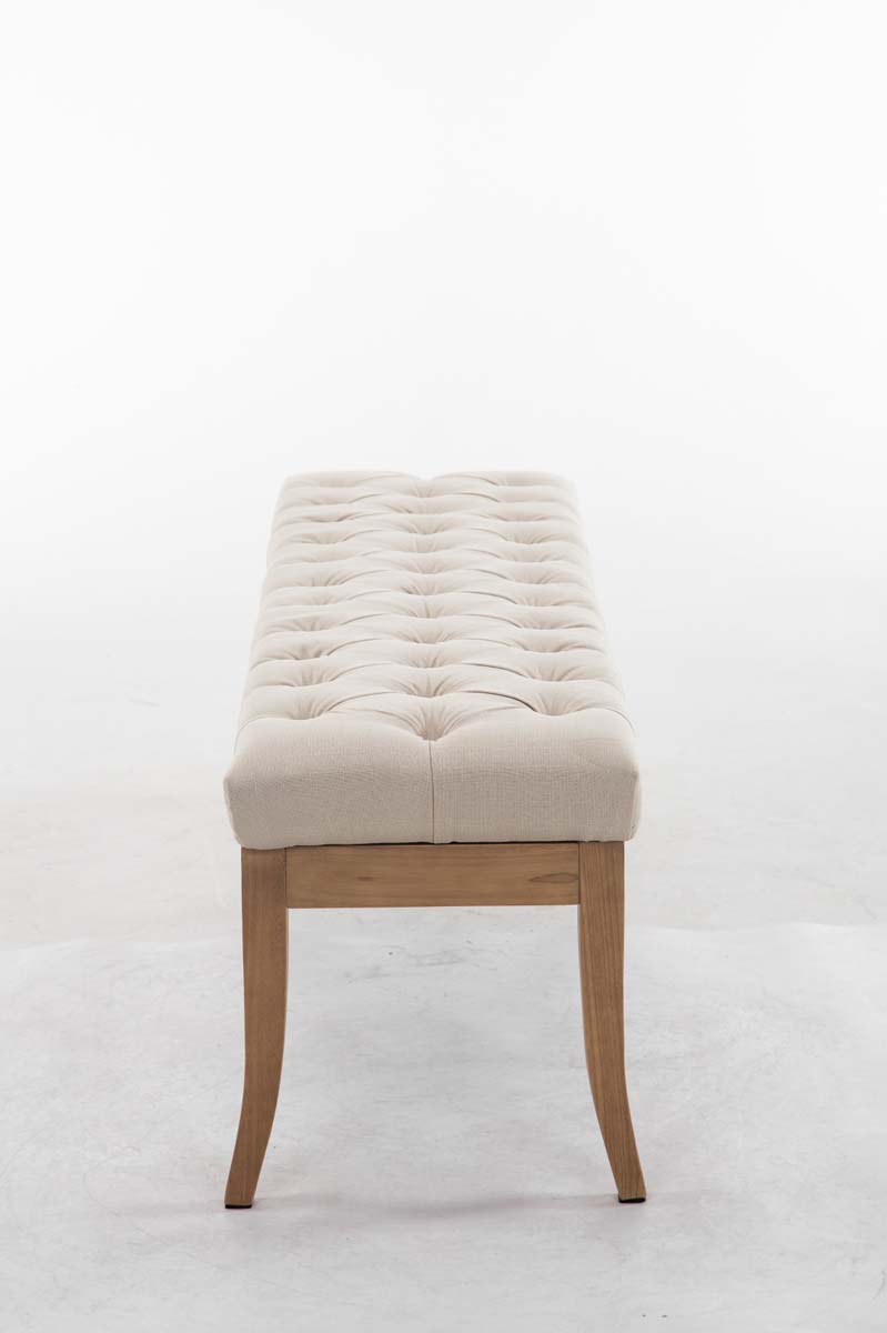 Panca design RAMSES in legno chiaro antico tessuto