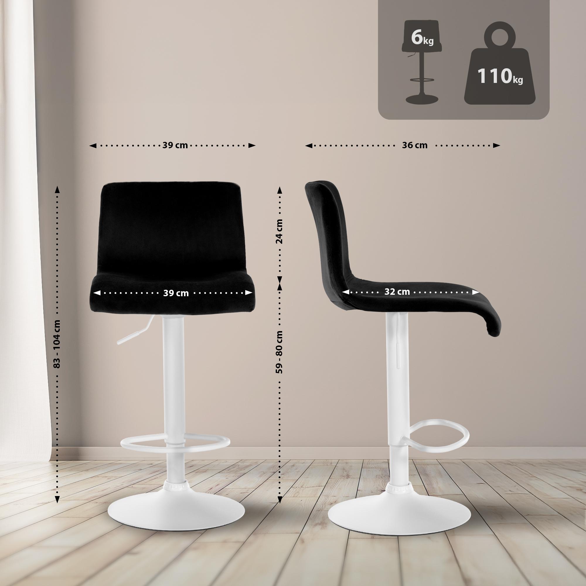 Sgabello Bar Hover in Velluto