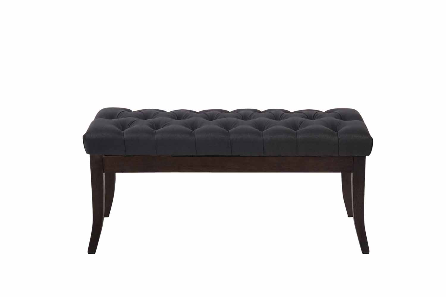 Panca design RAMSES in legno scuro antico e tessuto