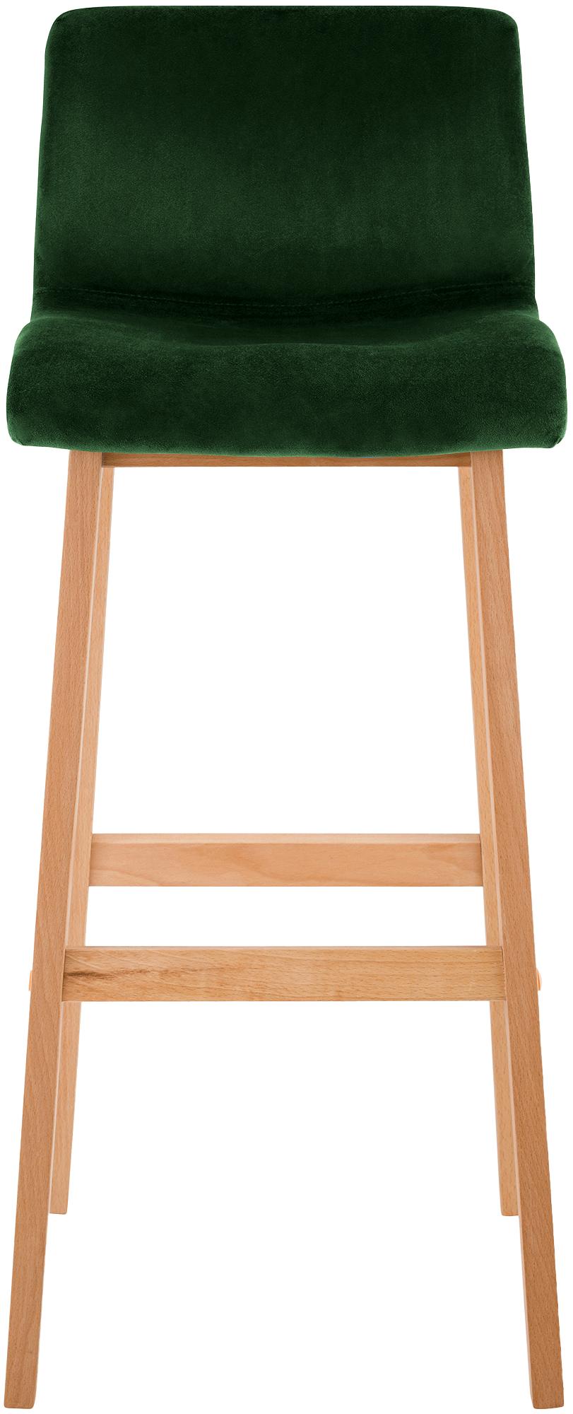 Sgabello Bar Hover Velluto Base a Quattro Gambe Natura