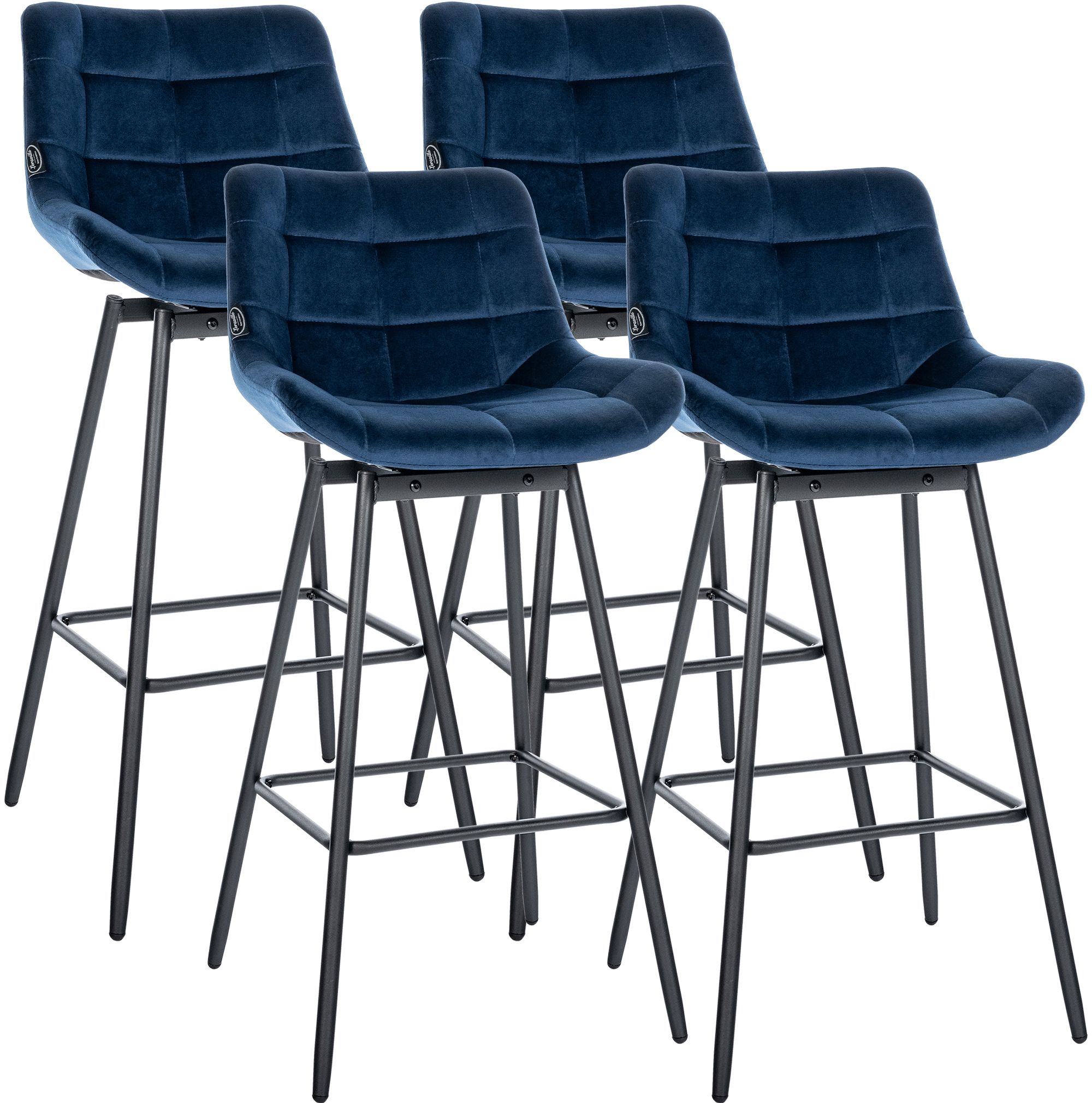 Set da 4 sgabelli da bar Weston girevoli