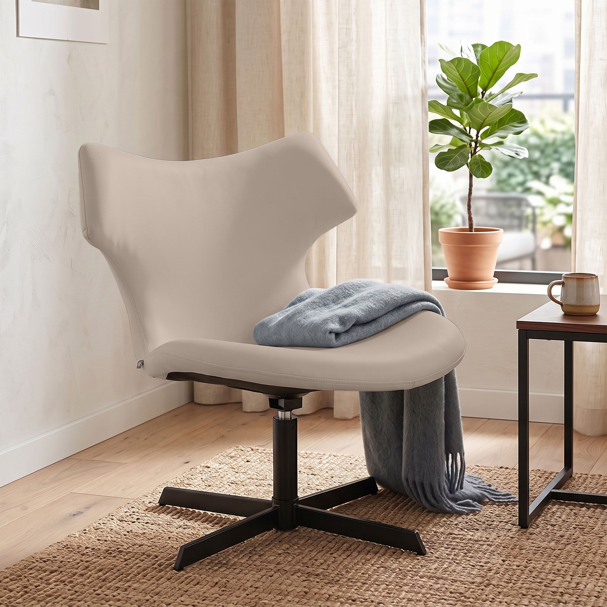 Set di 2 Poltroncine Lounge Welland Effetto Pelle