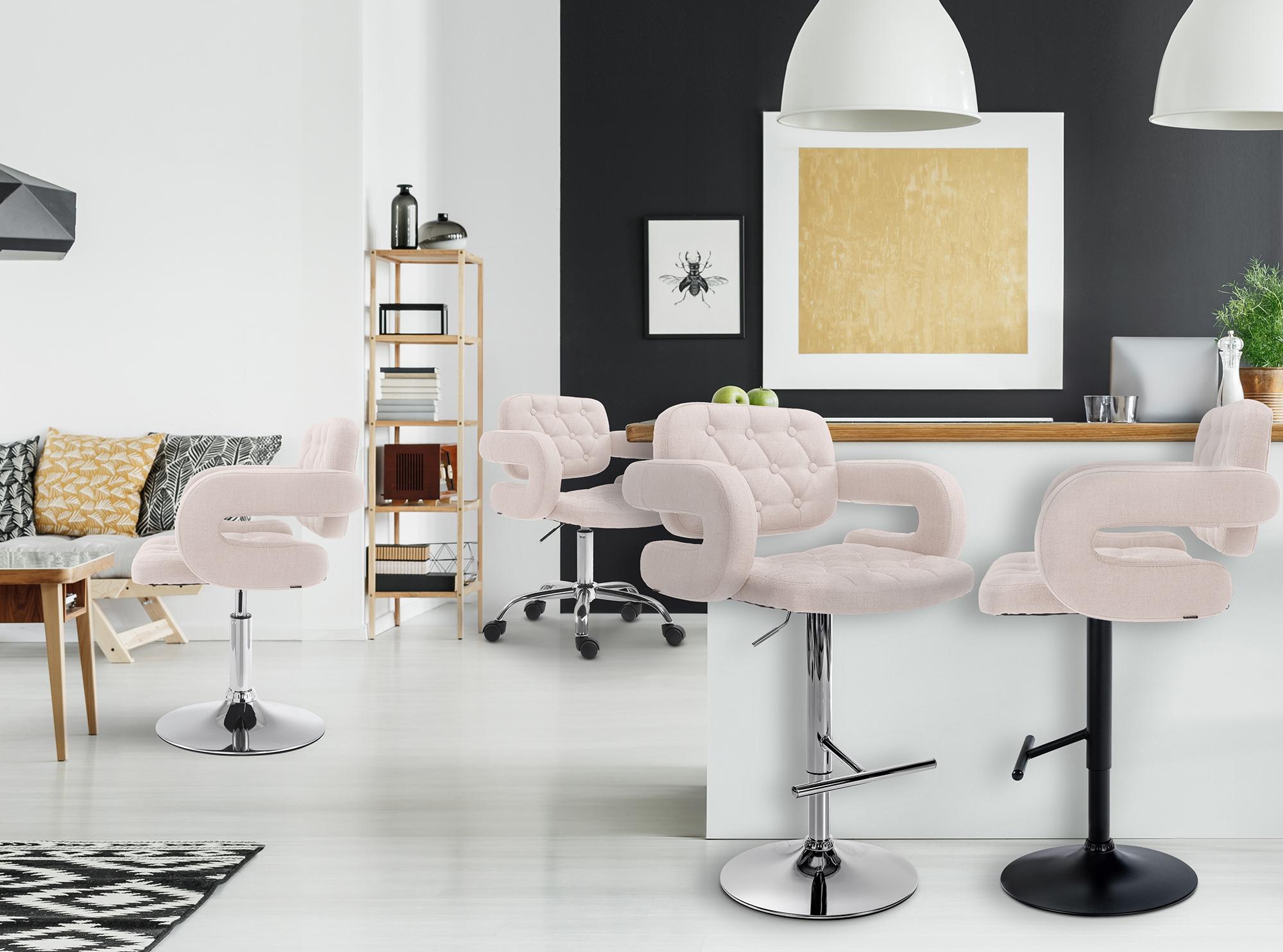 Set 2 Sgabelli Design Dublin In Tessuto