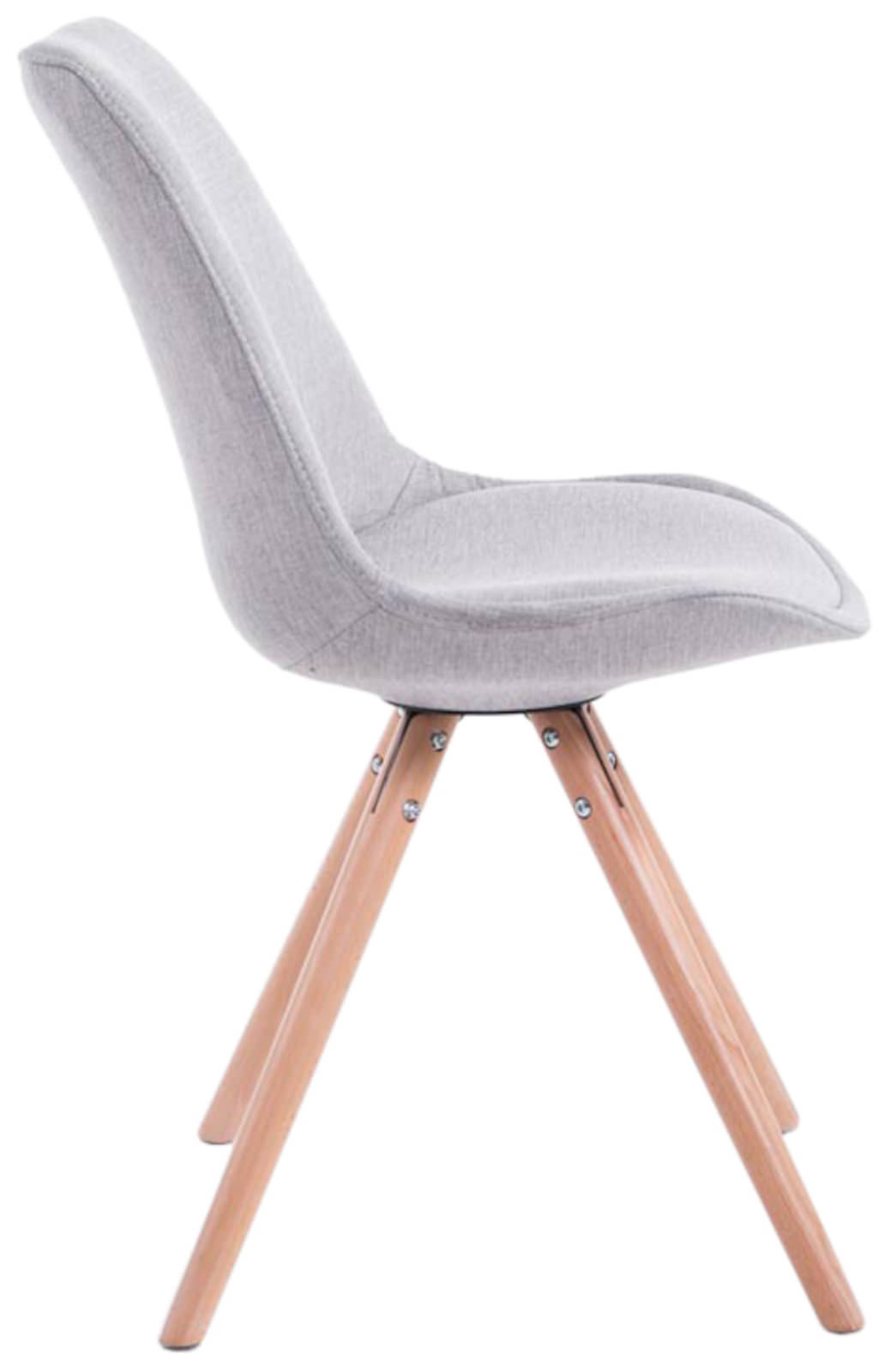 Set di 4 sedie per visitatori Toulouse Fabric Round