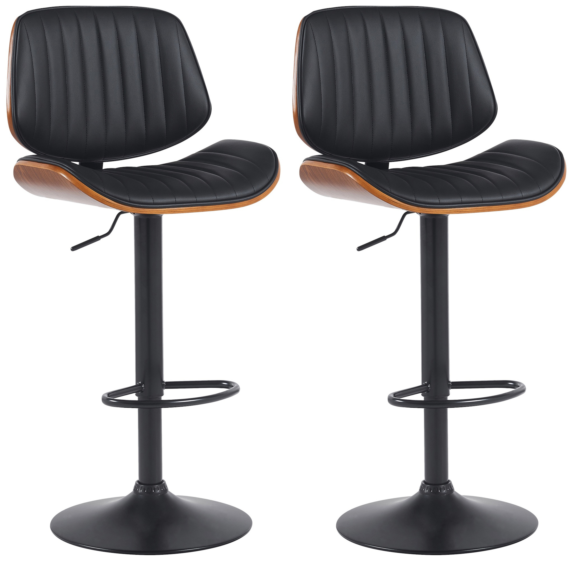 Set di 2 sgabelli da bar Clawson in similpelle