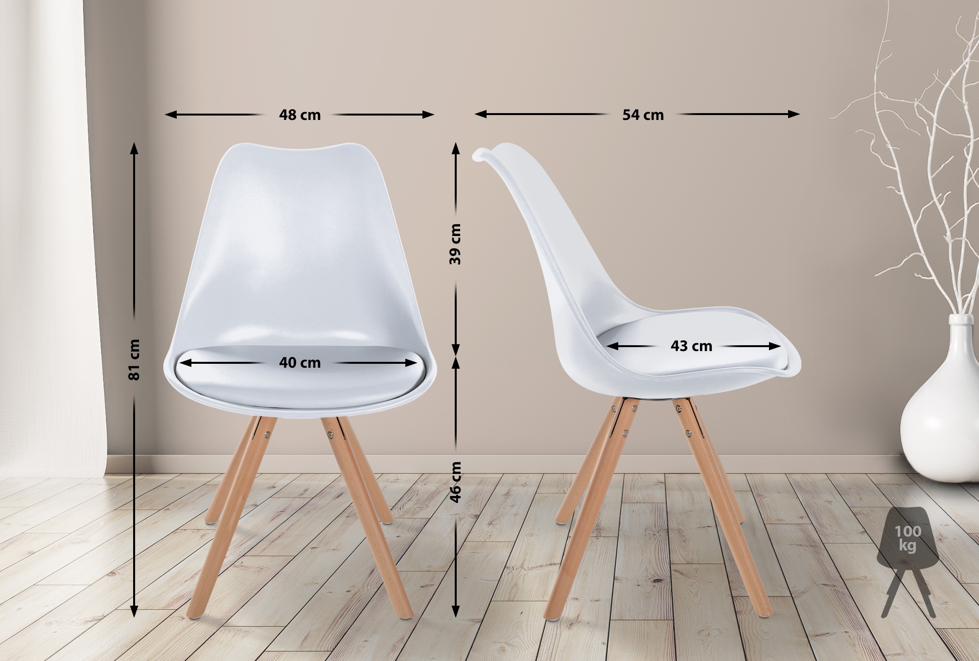 Set di 4 sedie Sofia Plastic