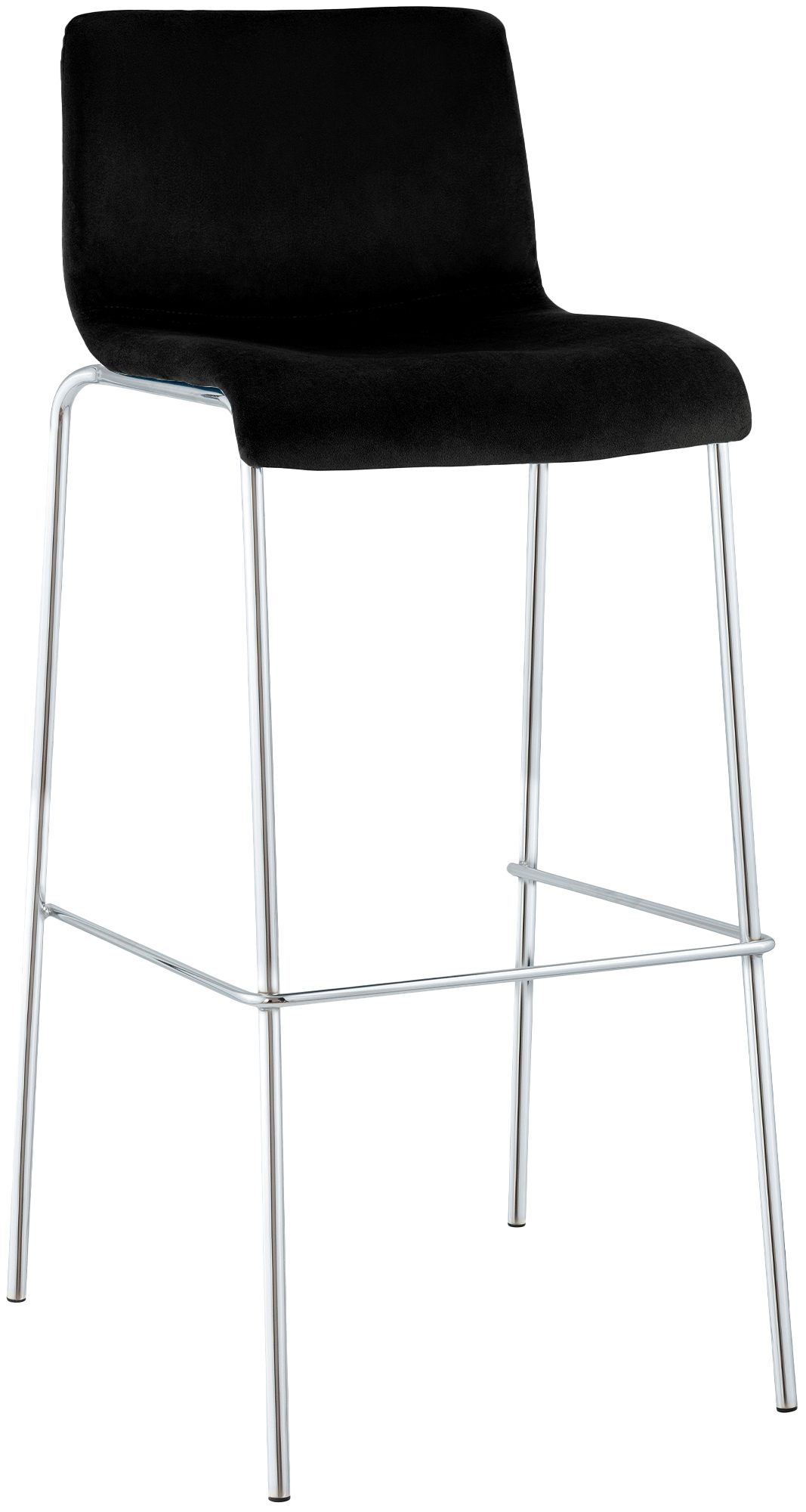 Sgabello da Bar Hover, Velluto, Gambe Cromate