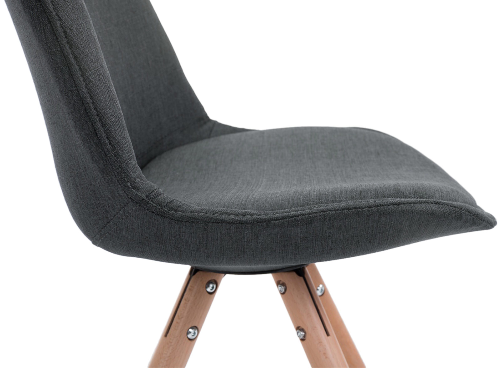 Set di 4 sedie per visitatori Toulouse Fabric Round