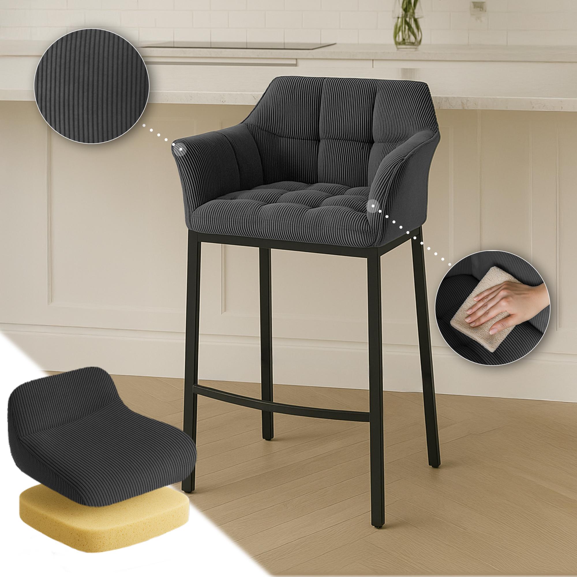 Sgabello Bar Damaso con Rivestimento In Corda e Base a Quattro Gambe