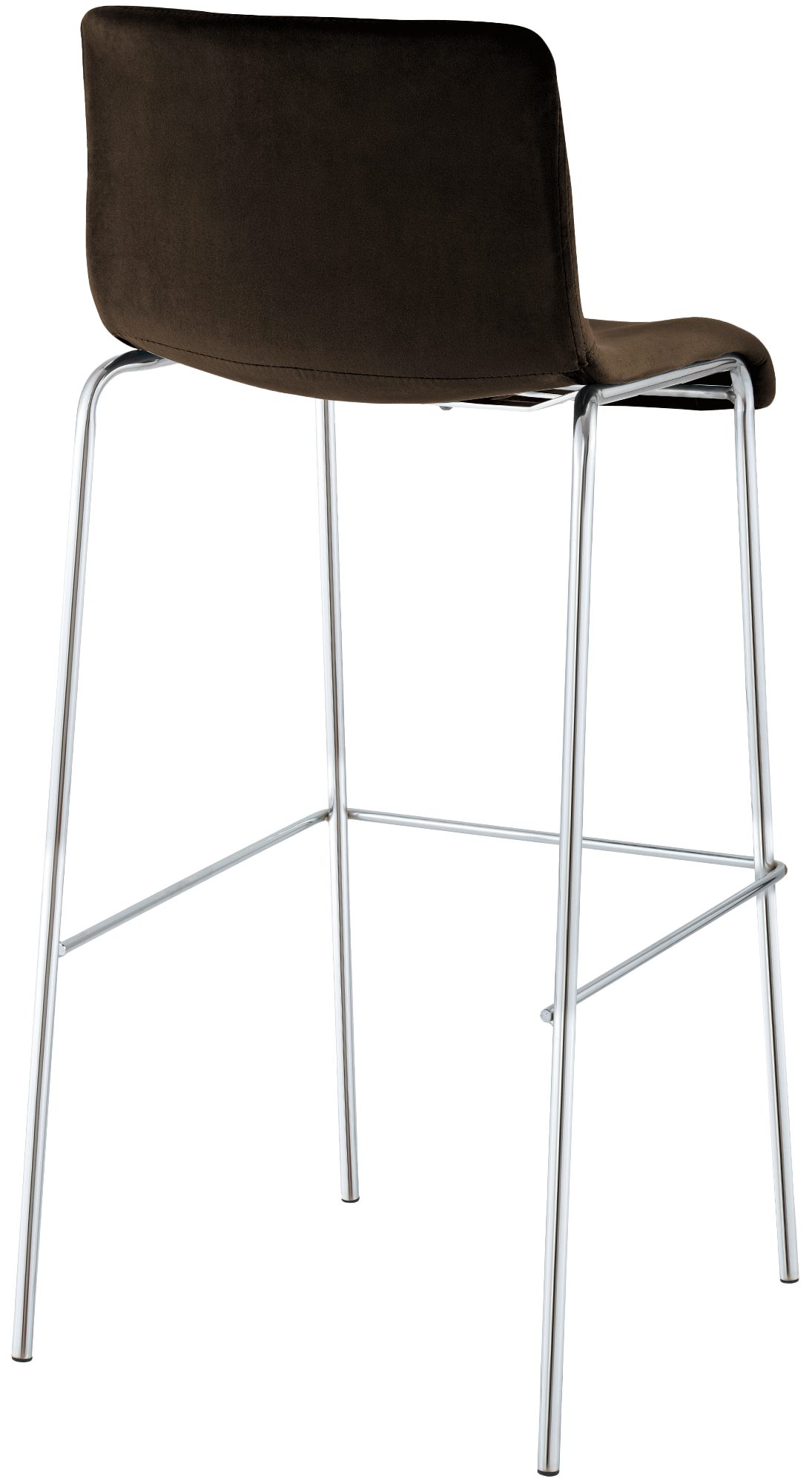 Sgabello da Bar Hover, Velluto, Gambe Cromate