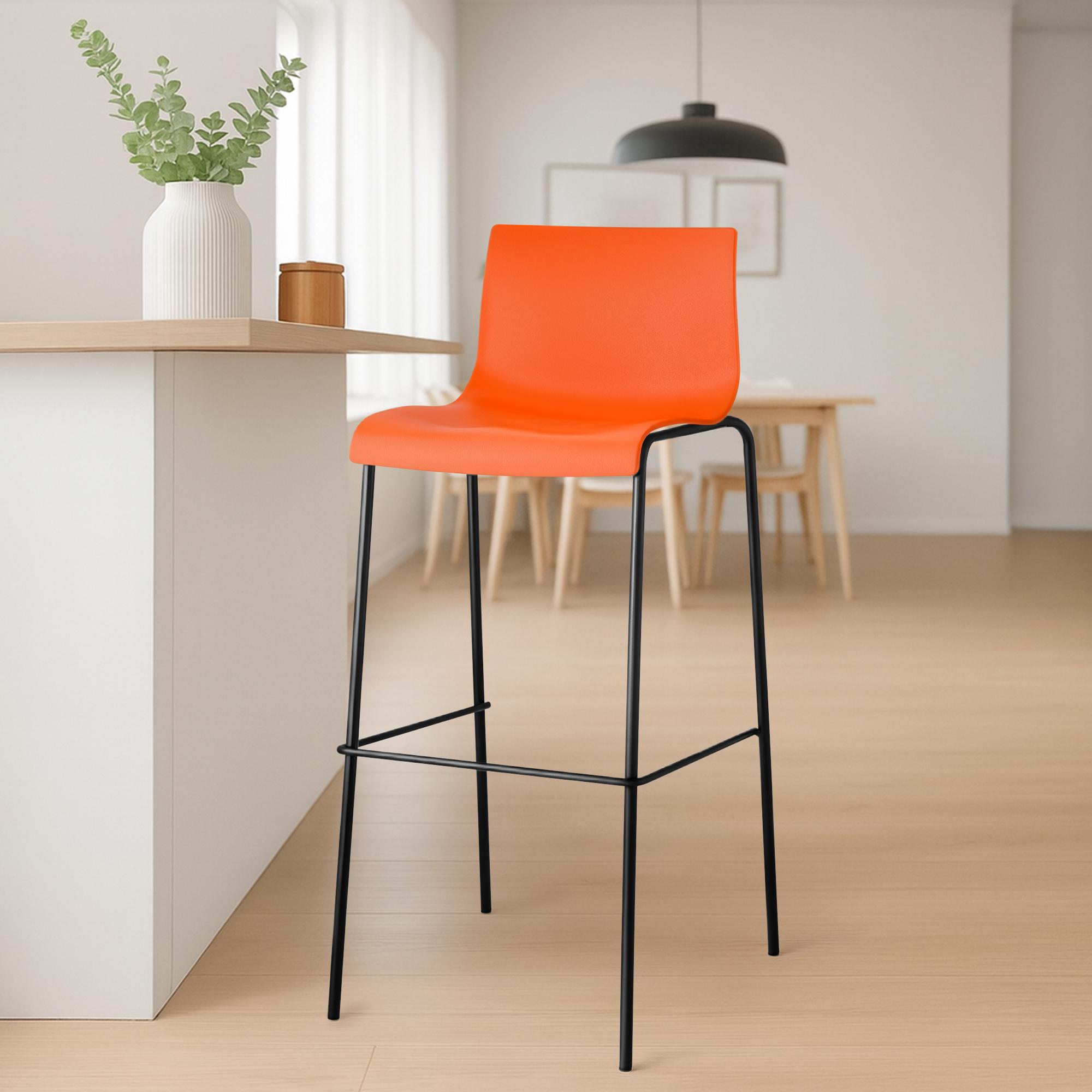 Sgabello da Bar Hover Plastica Struttura a 4 Gambe