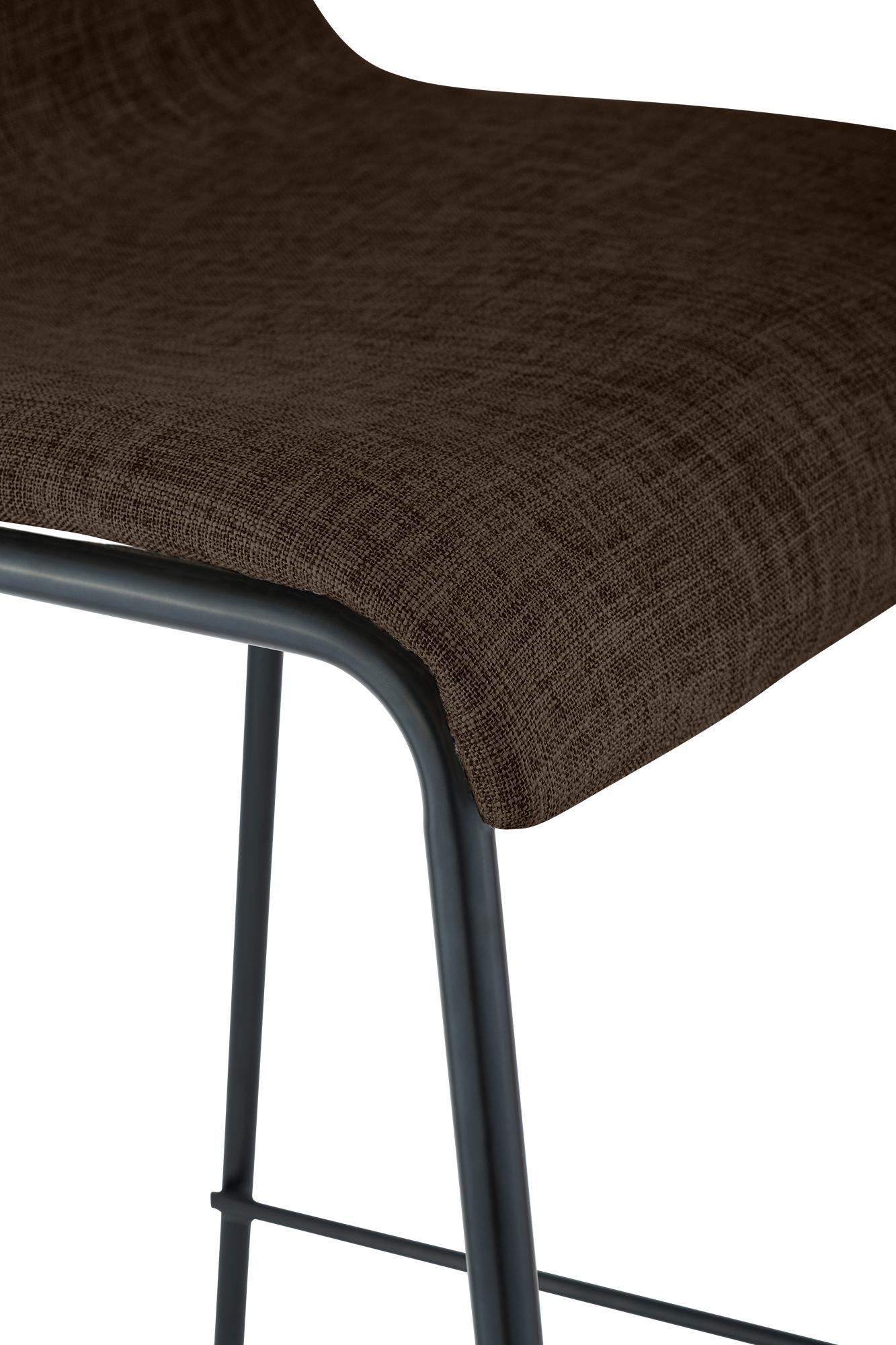 Sgabello da bar Hover in tessuto con base a quattro gambe