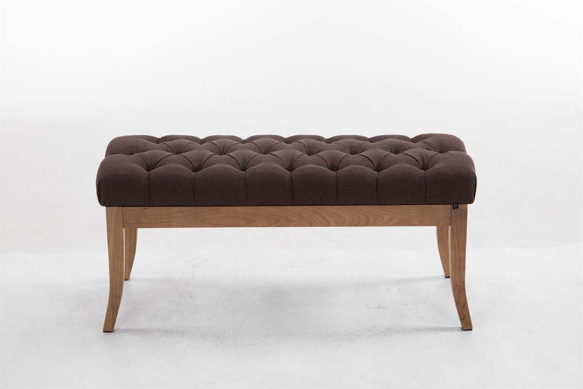 Panca design RAMSES in legno chiaro antico tessuto