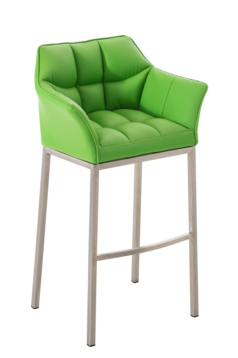 Sgabello da Bar Damaso in Similpelle con Base a Quattro Gambe
