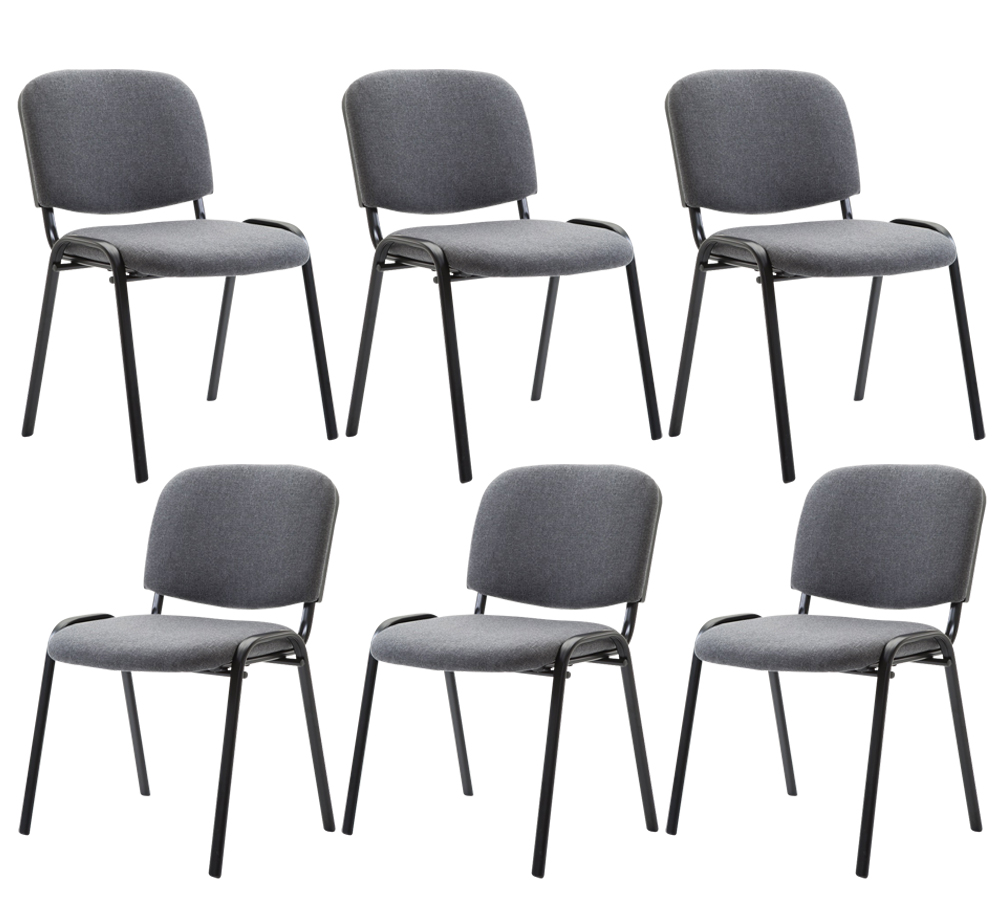 Set 6x Sedie Ufficio Ken In Tessuto