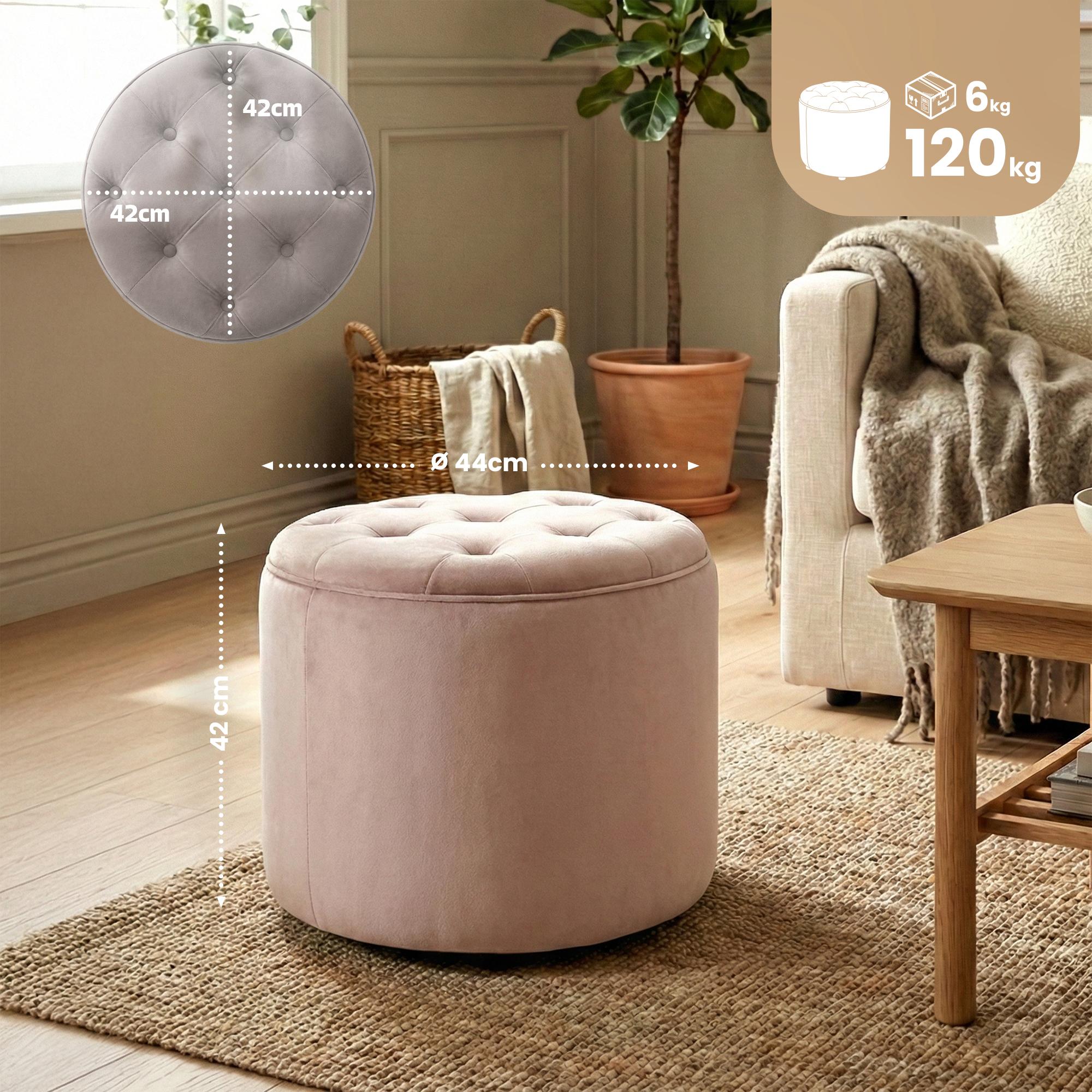 Pouf Pantin in velluto