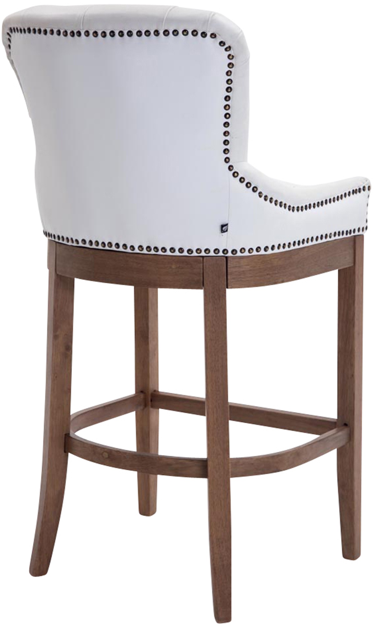Sgabello Lakewood vera pelle antico-chiaro