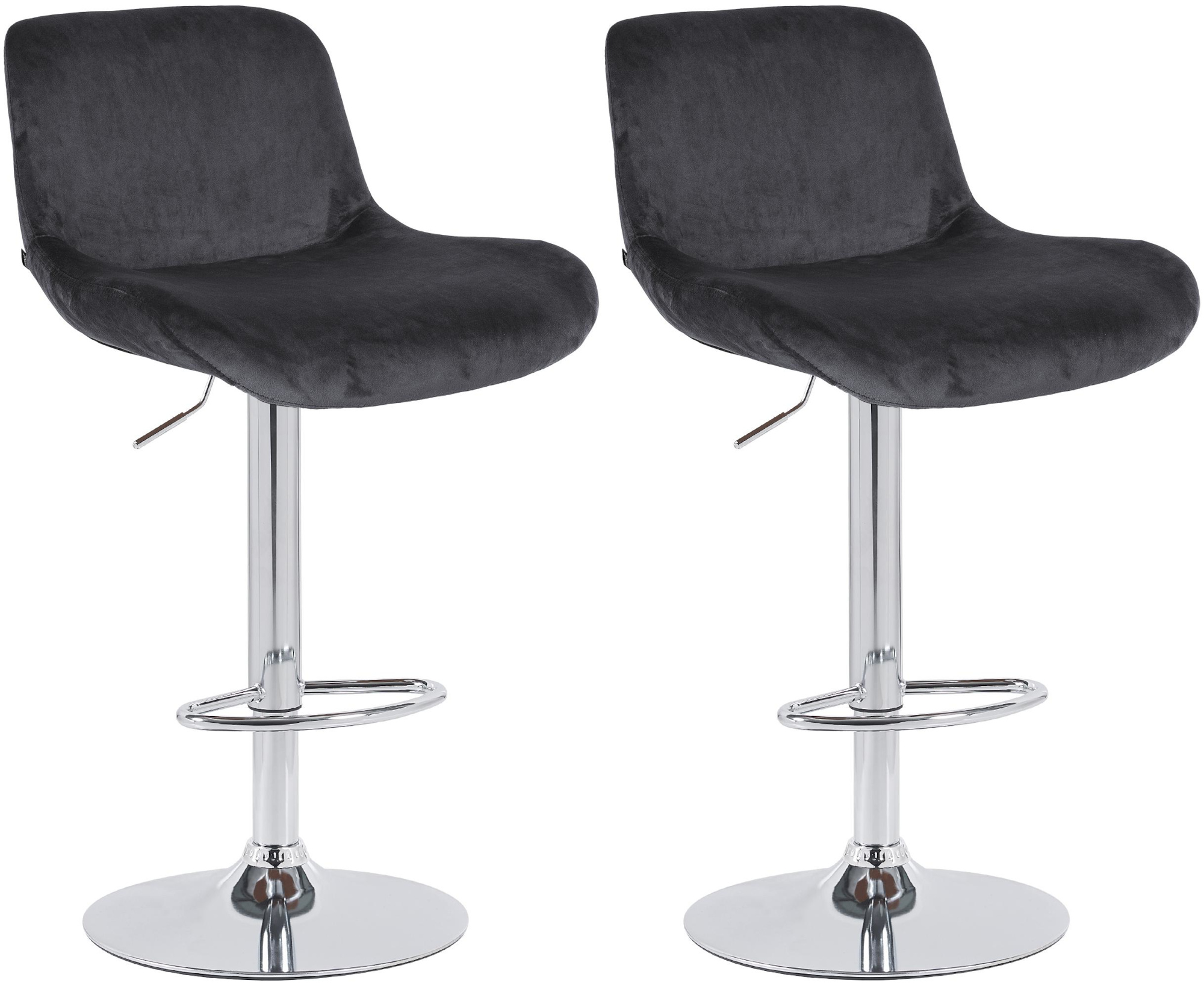 Set di 2 sgabelli da bar Solon cromo