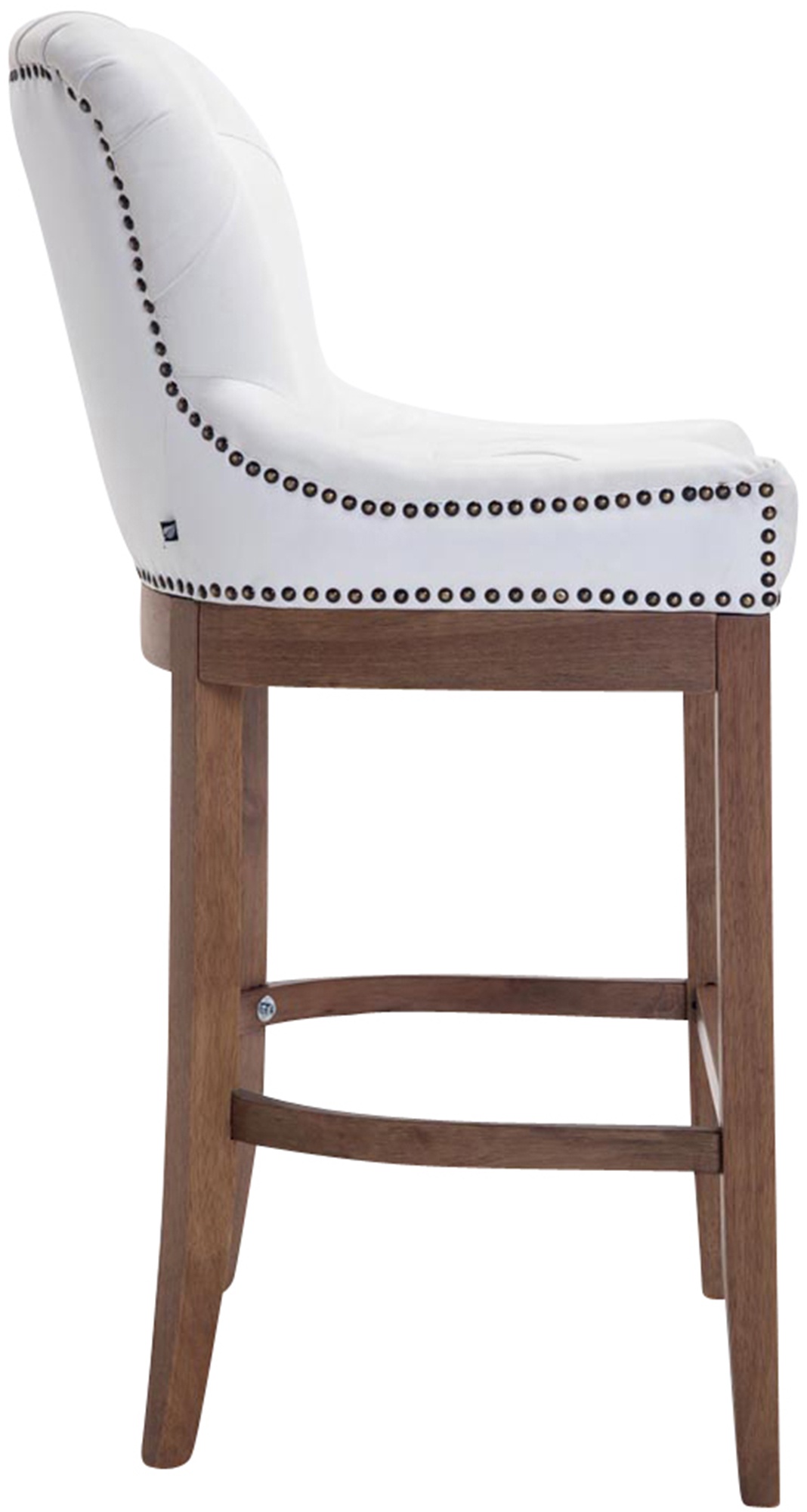 Sgabello Lakewood vera pelle antico-chiaro