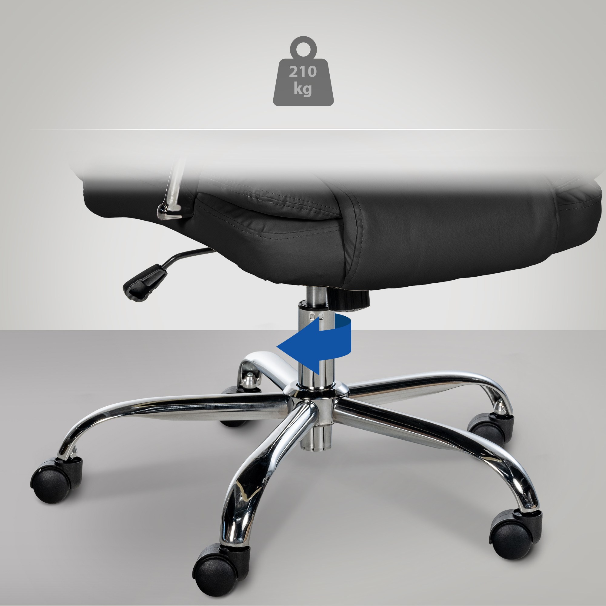 Poltrona ufficio XXL Xanthos in similpelle