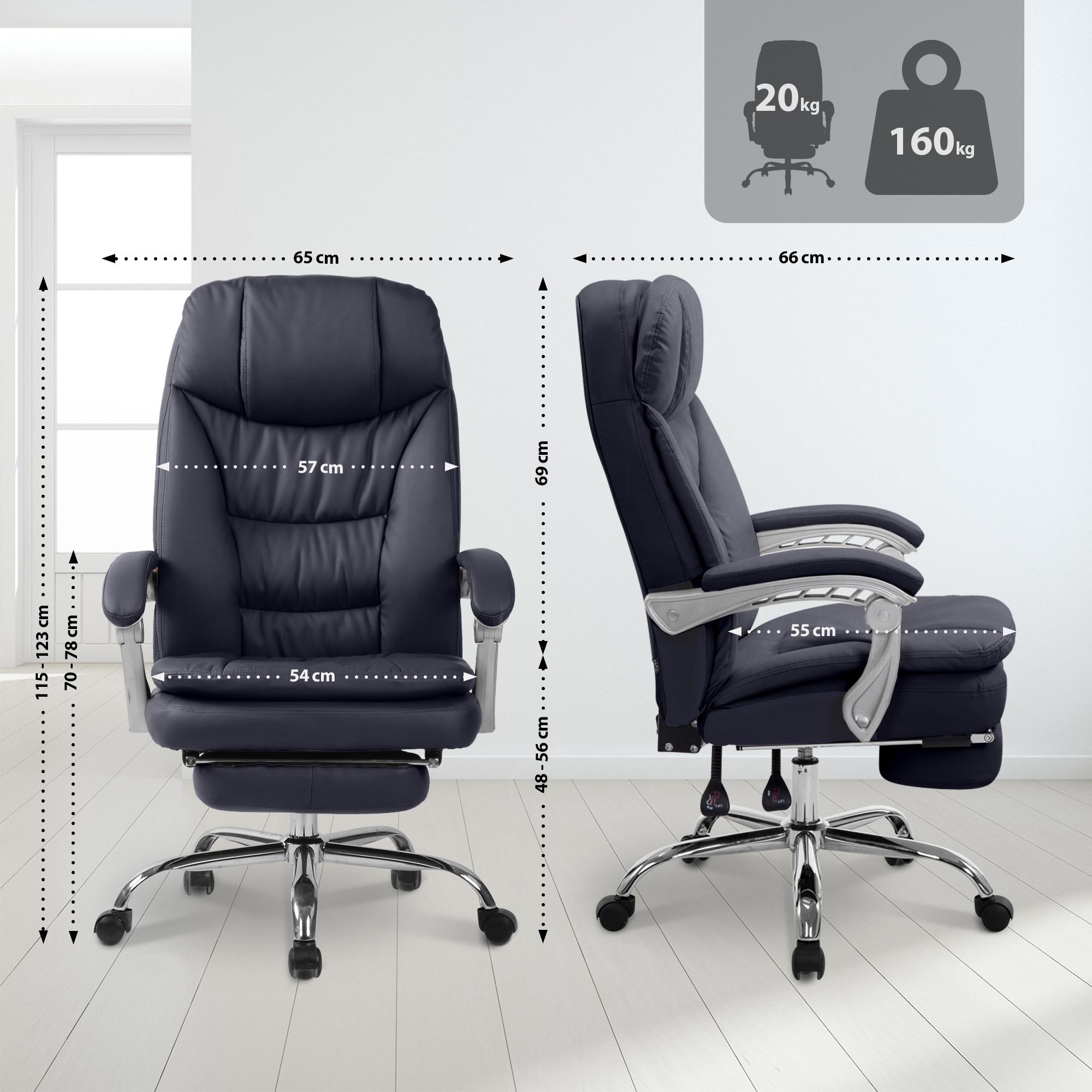 Sedia da ufficio XL Troy in similpelle