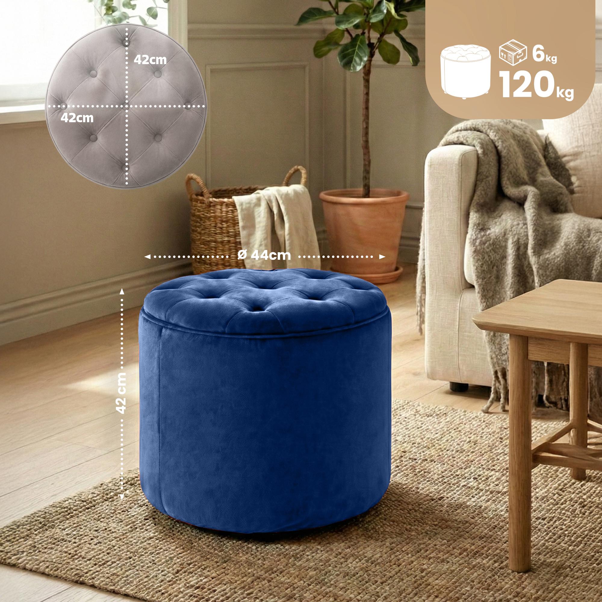 Pouf Pantin in velluto