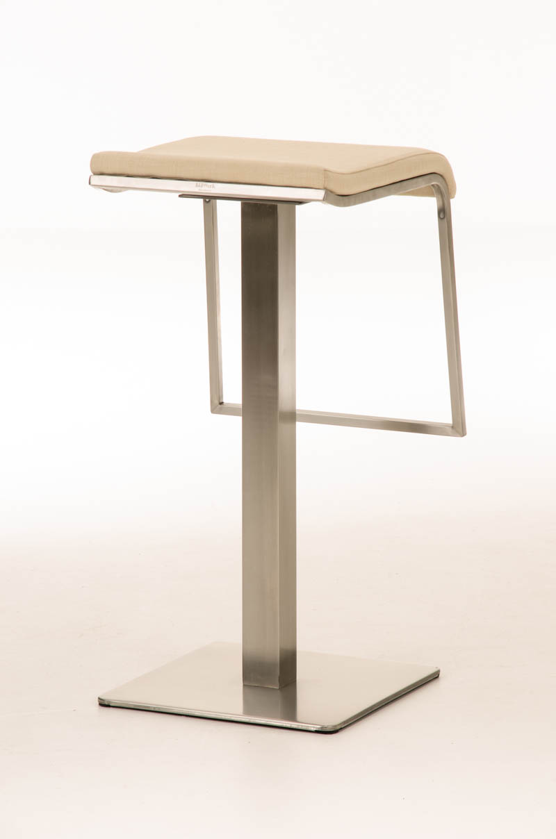 Sgabello Bar Lameng In Tessuto E Acciaio Inox