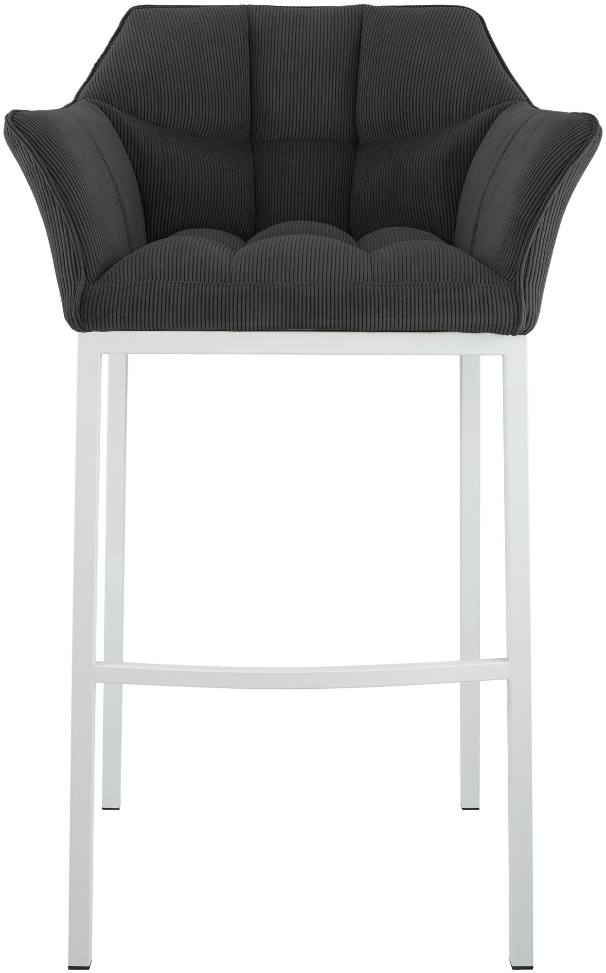 Sgabello Bar Damaso con Rivestimento In Corda e Base a Quattro Gambe