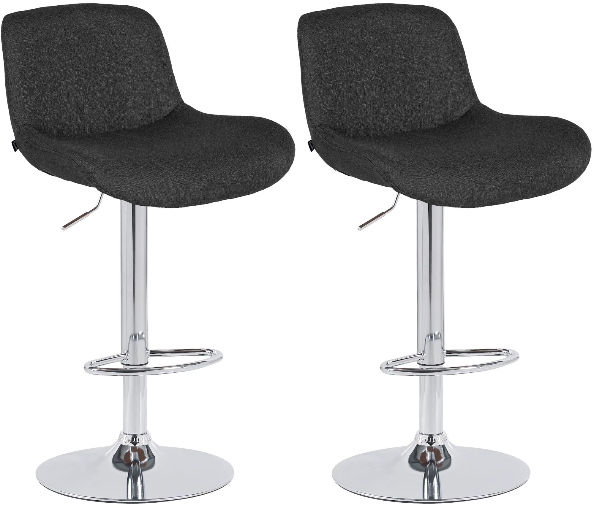 Set di 2 sgabelli da bar Solon cromo
