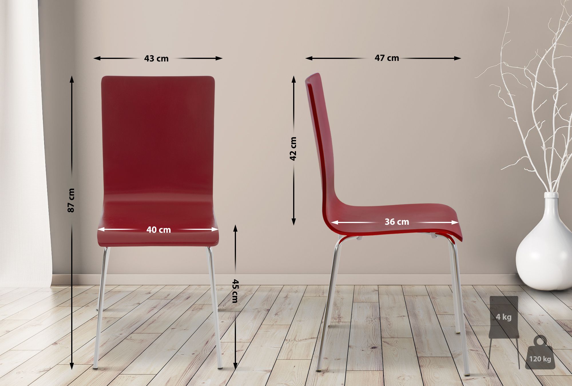 Set 2x Sedie Visitatore PEPE
