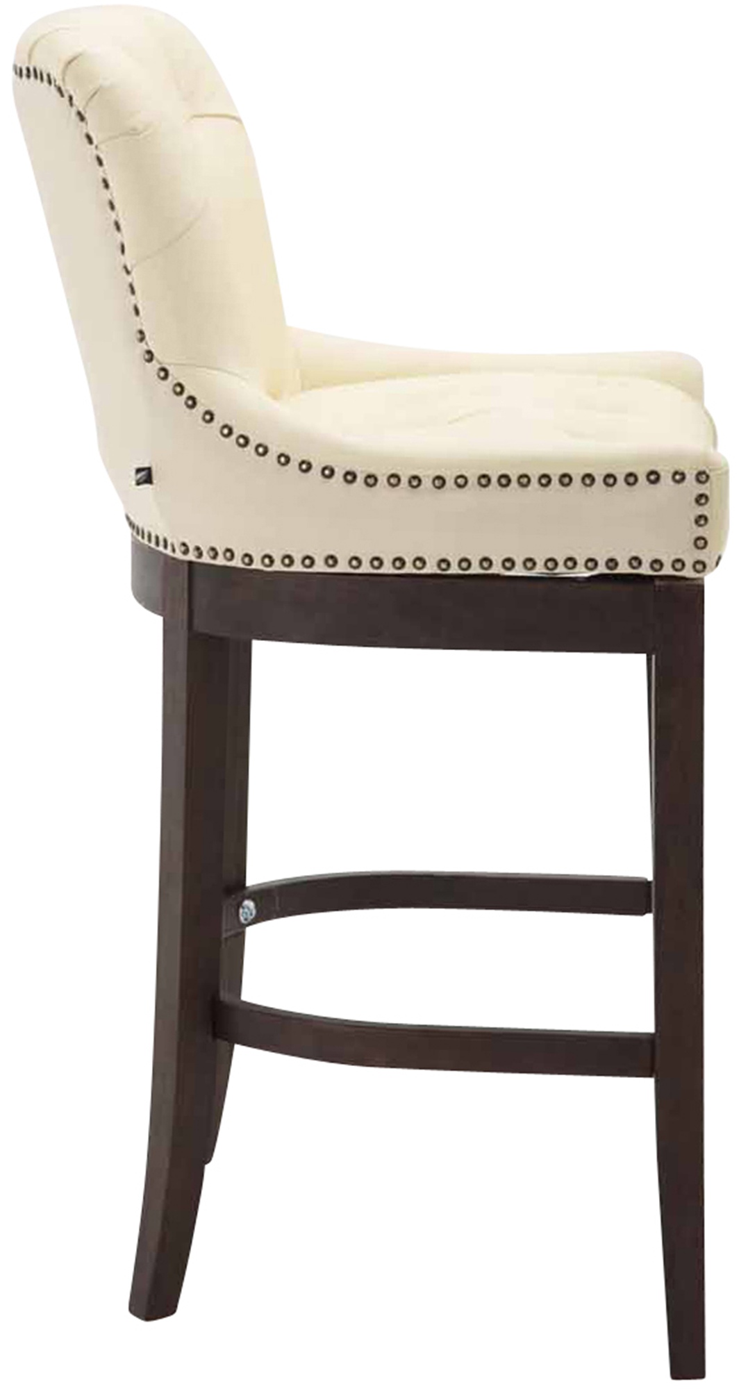 Sgabello Lakewood vera pelle antico-scuro