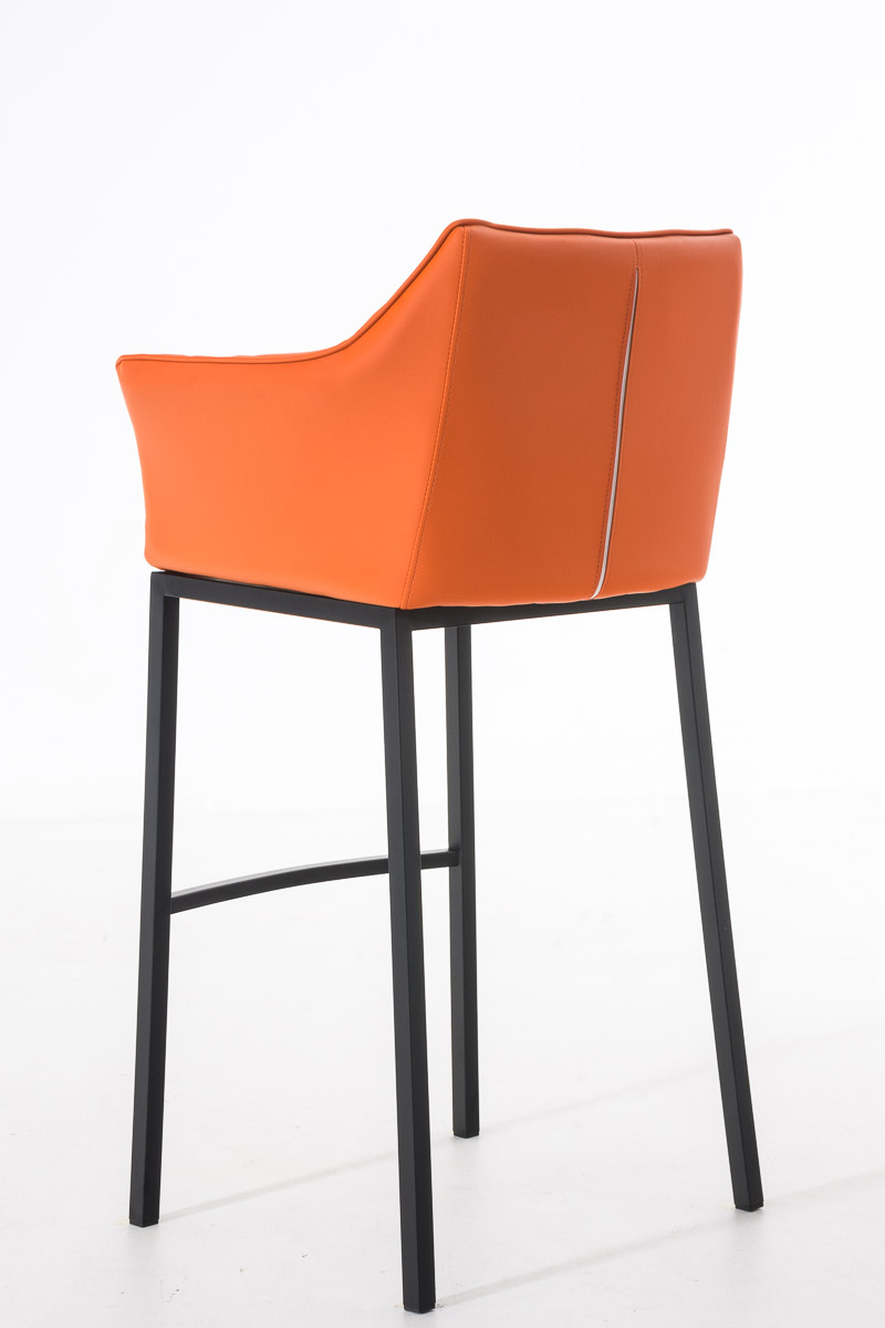 Sgabello da Bar Damaso in Similpelle con Base a Quattro Gambe