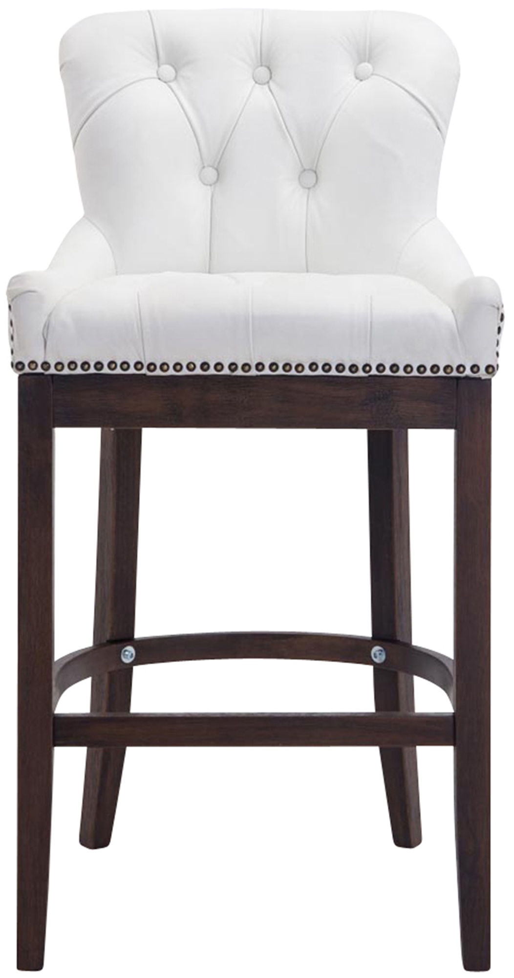 Sgabello Lakewood vera pelle antico-scuro