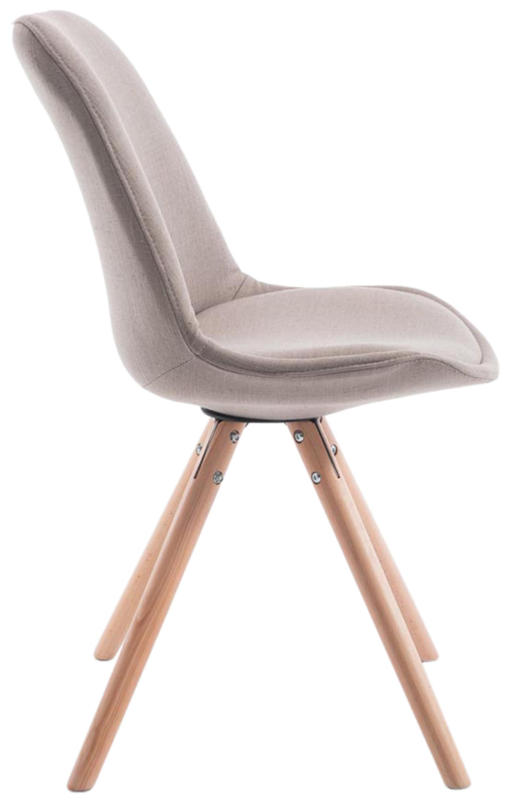 Set di 4 sedie per visitatori Toulouse Fabric Round