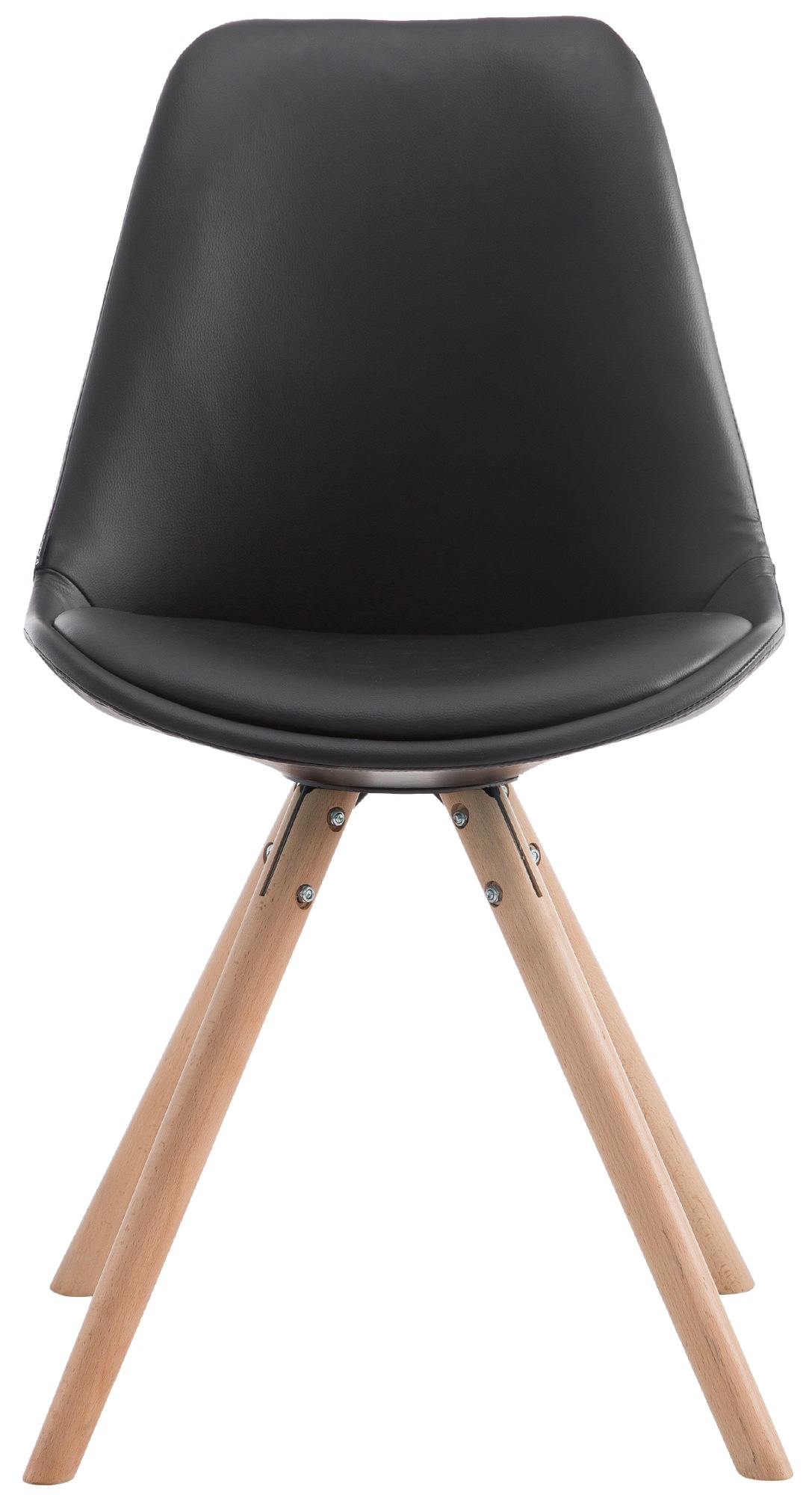 Sedia visitatore Laval in similpelle gambe tonde