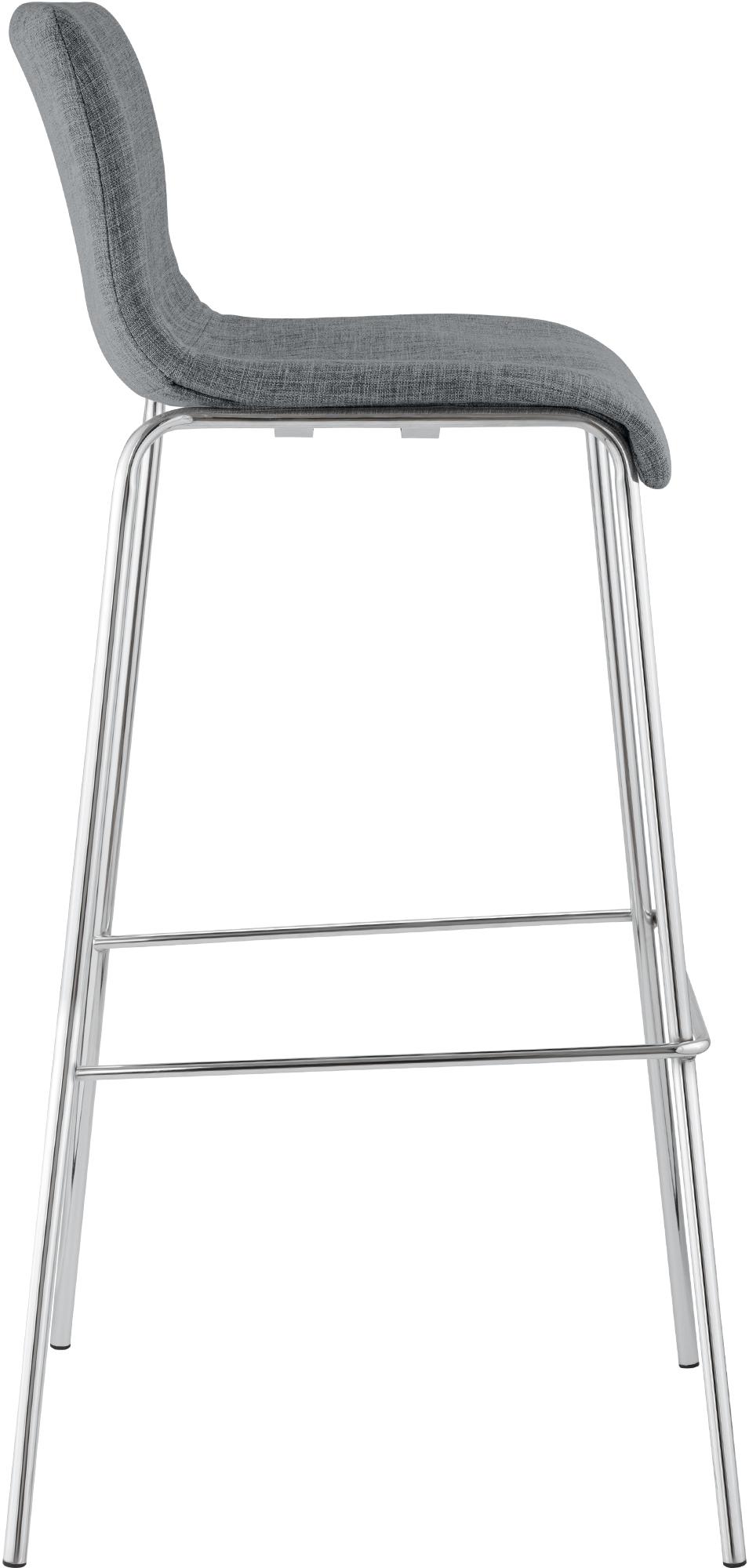 Set da 2 sgabelli da bar Hover in tessuto con base a 4 gambe