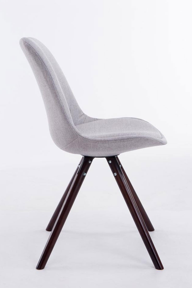 Sedia Toulouse in stoffa gambe tonde