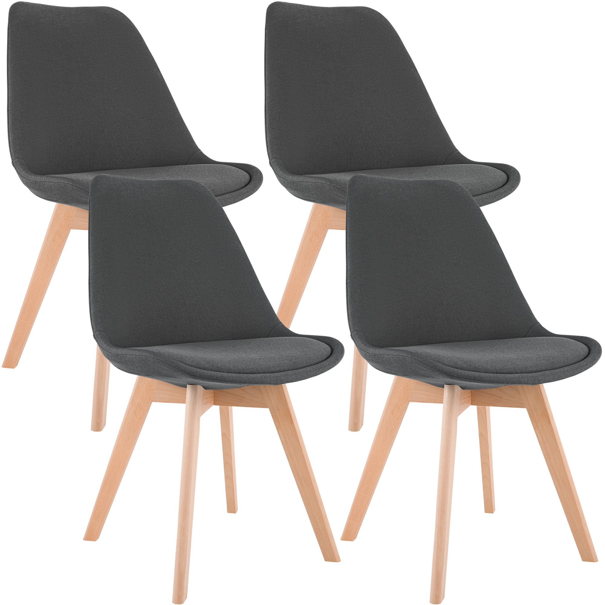Set 4 sedie da pranzo Linares eleganti e confortevoli per ogni ambiente