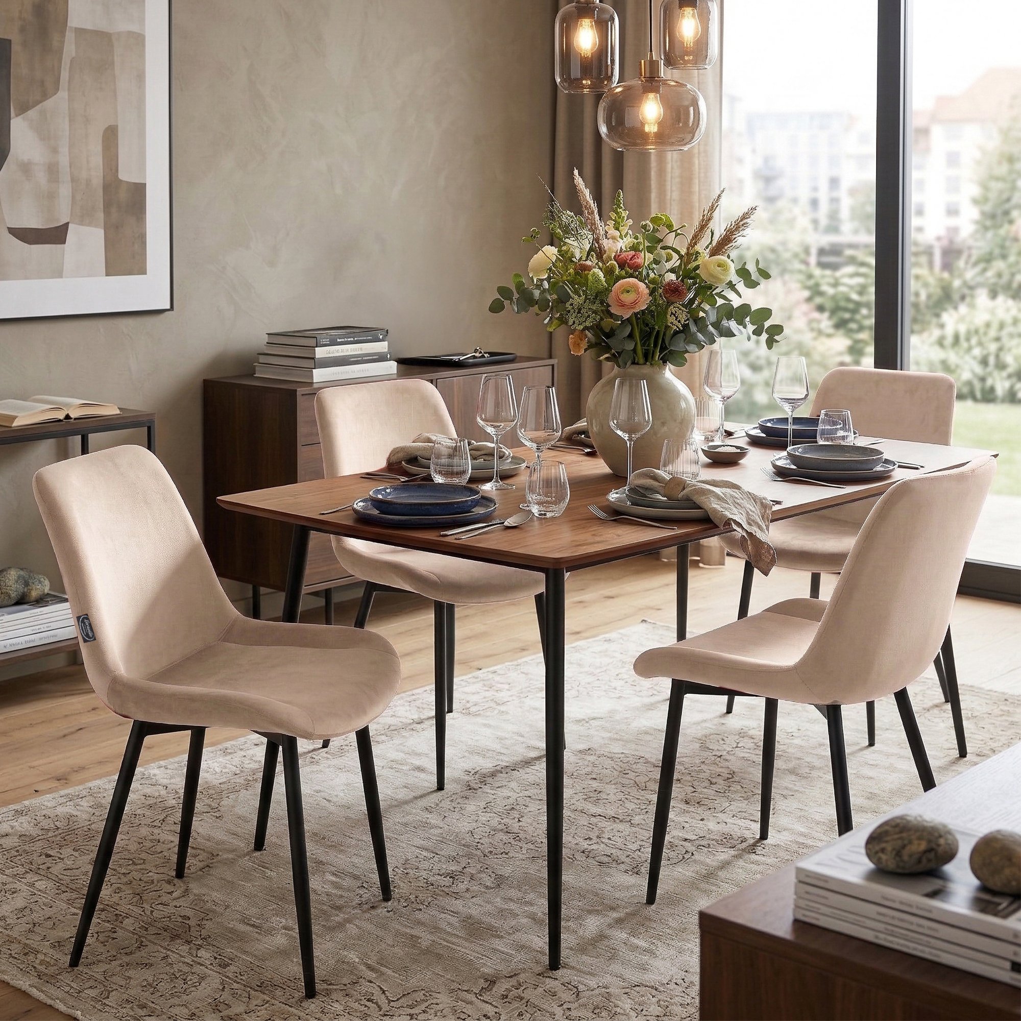 Sedia da Pranzo Victoria in Velluto - Eleganza e Comfort