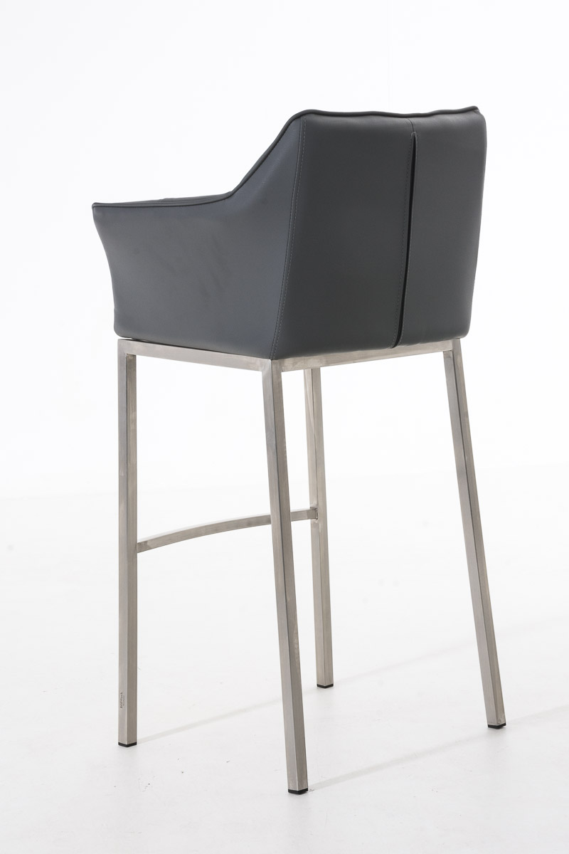 Sgabello da Bar Damaso in Similpelle con Base a Quattro Gambe