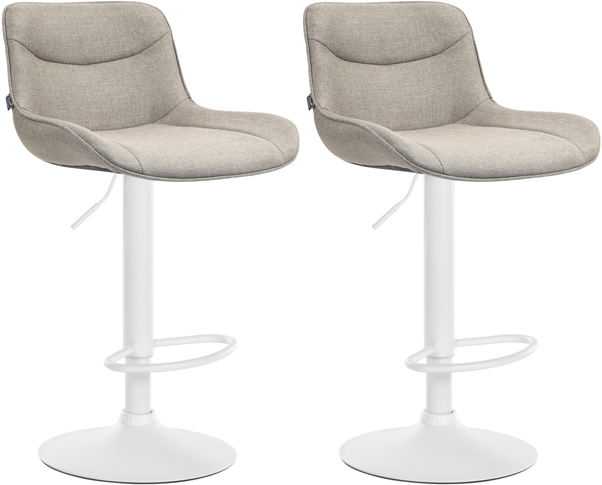 Set di 2 sgabelli da bar in tessuto Vonore