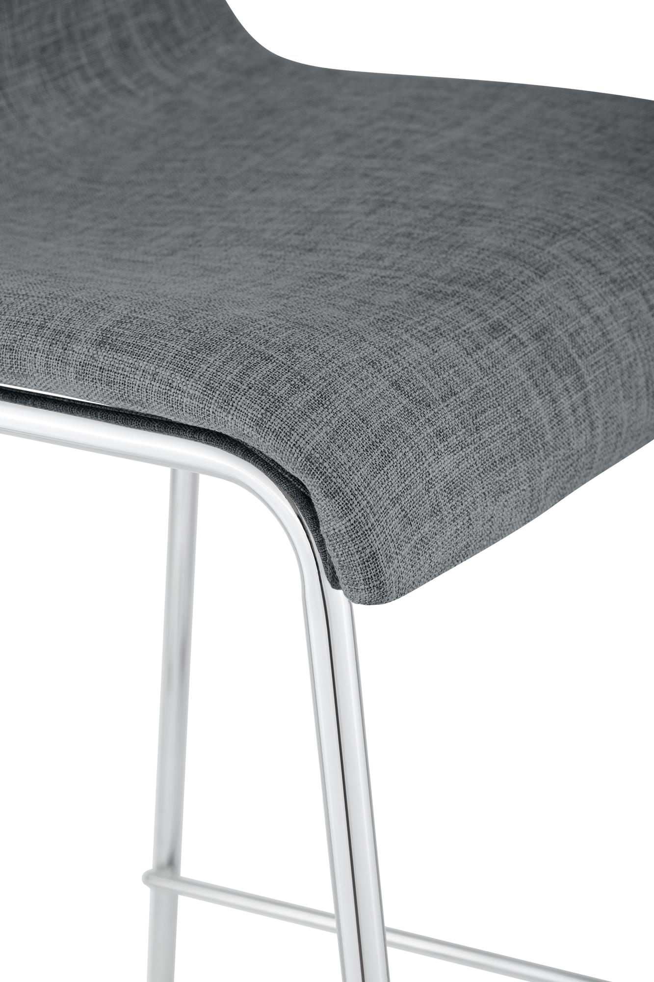 Set da 2 sgabelli da bar Hover in tessuto con base a 4 gambe