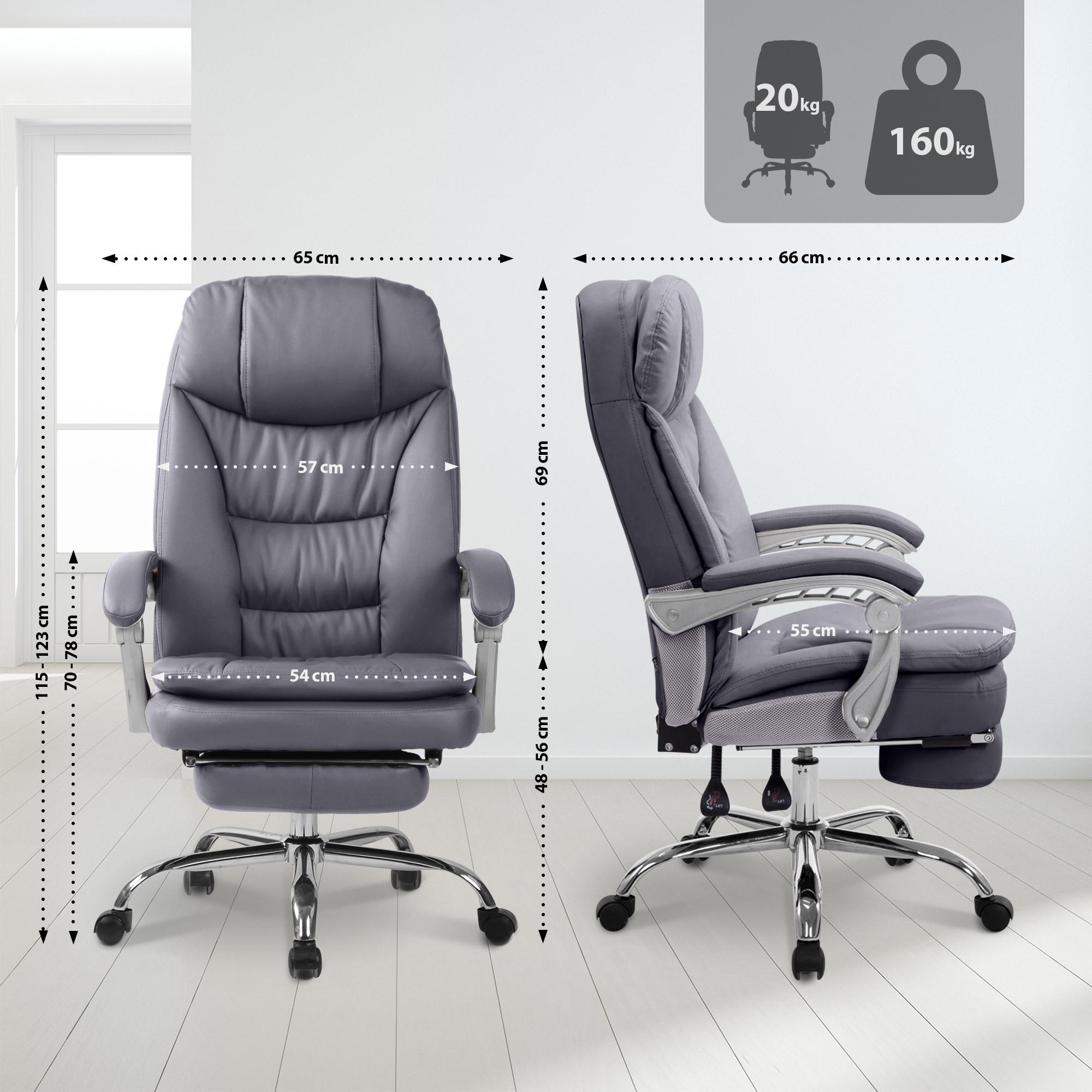 Sedia da ufficio XL Troy in similpelle