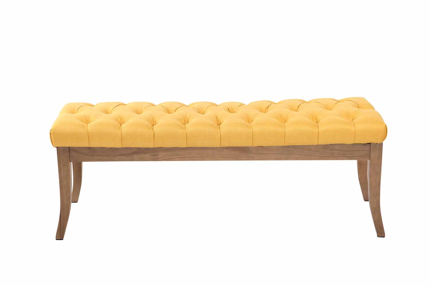 Panca design RAMSES in legno chiaro antico tessuto