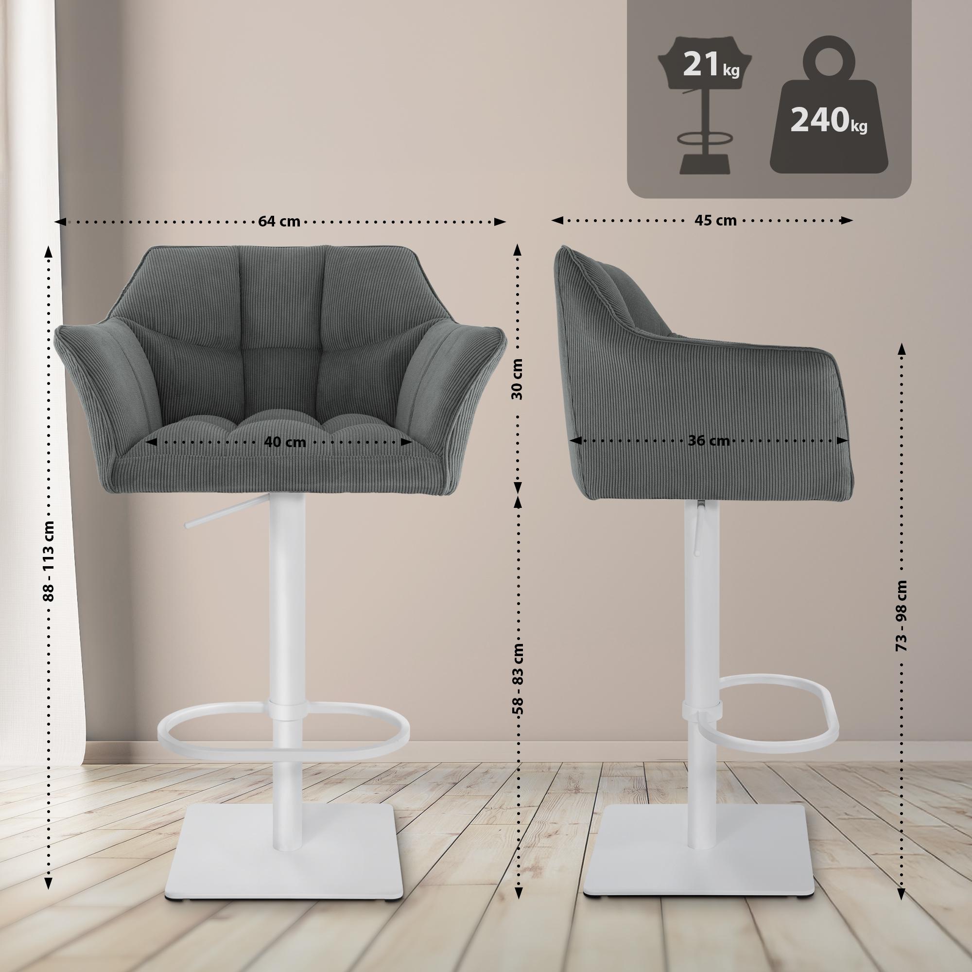 Sgabello Bar Damaso Cord